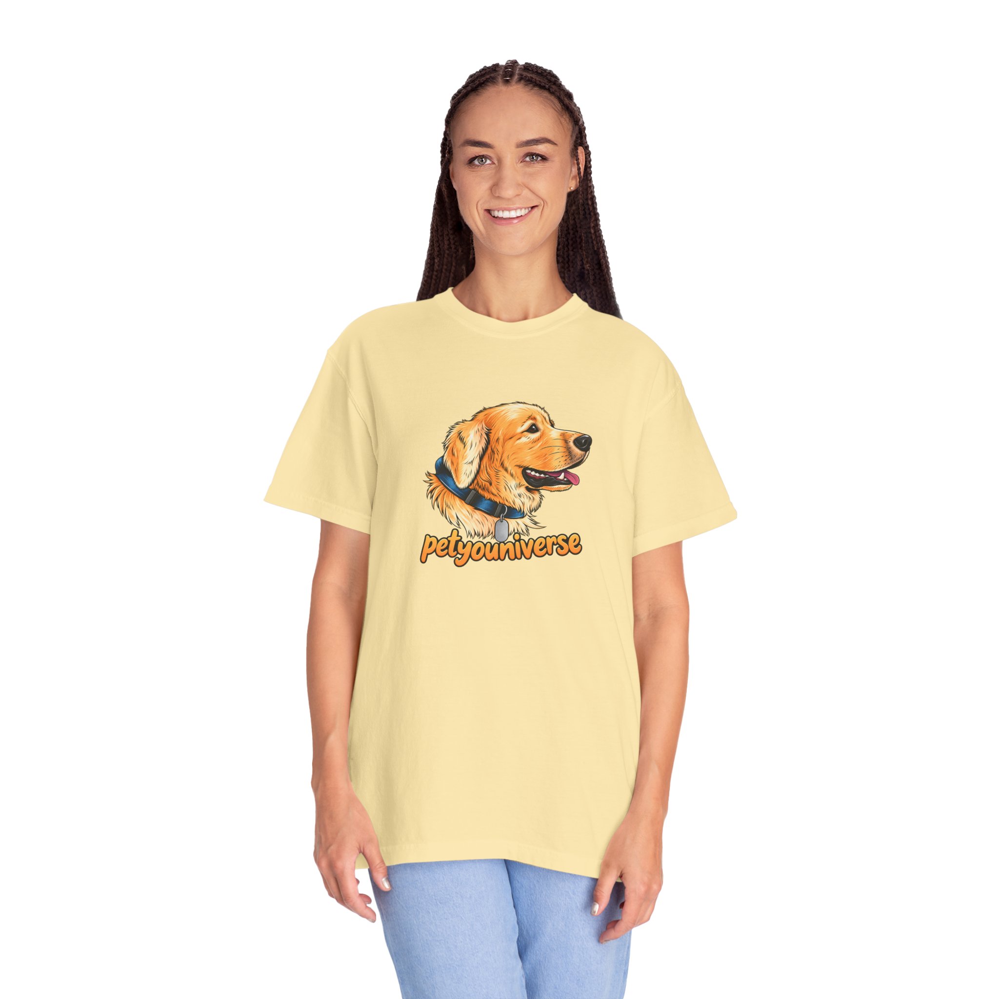 Golden Retriever Portrait T-Shirt – PetYoUniverse Graphic Tee - Image 14