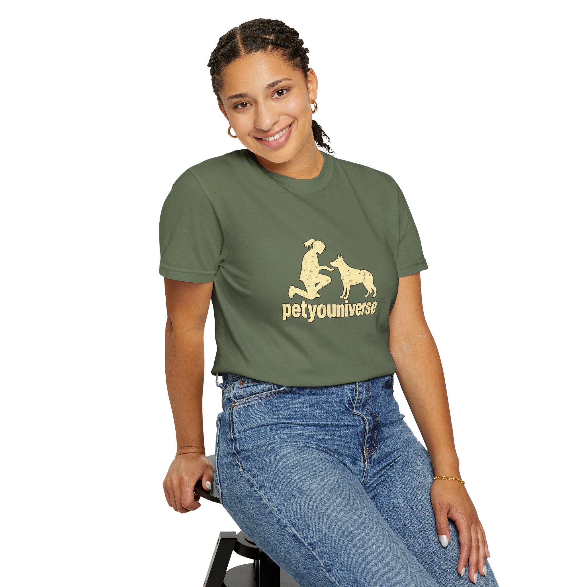 PetYoUniverse Dog Lover T-Shirt — Retro Paw & Pet Silhouette Tee - Image 51
