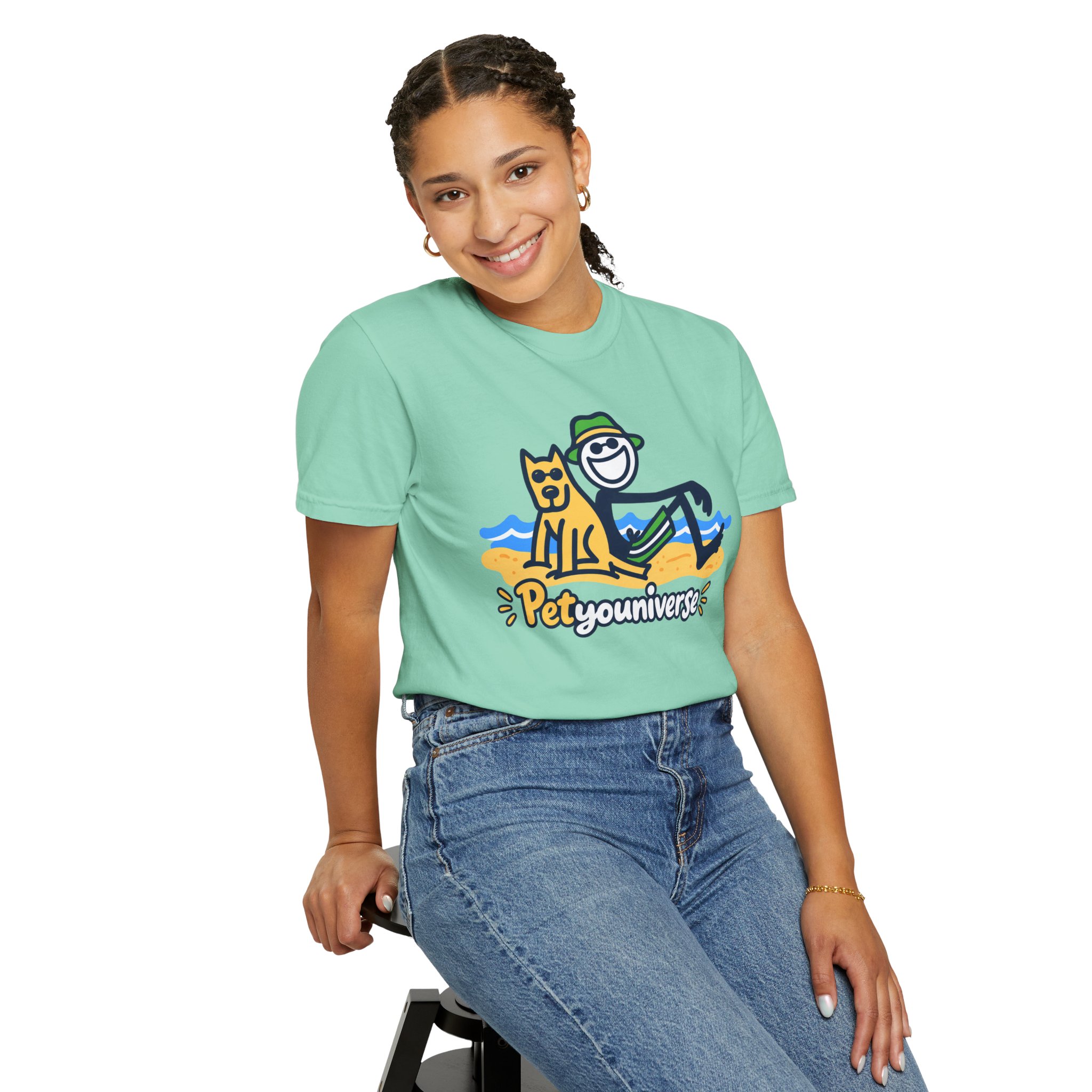 PetYouUniverse Beach Tee — Cute Dog & Owner Graphic T-Shirt - Image 69
