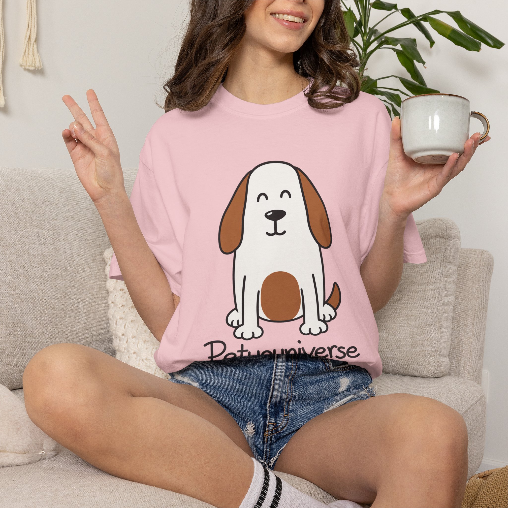 Cute Puppy Graphic T-Shirt — “PetYoUniverse” Dog Lover Tee - Image 84