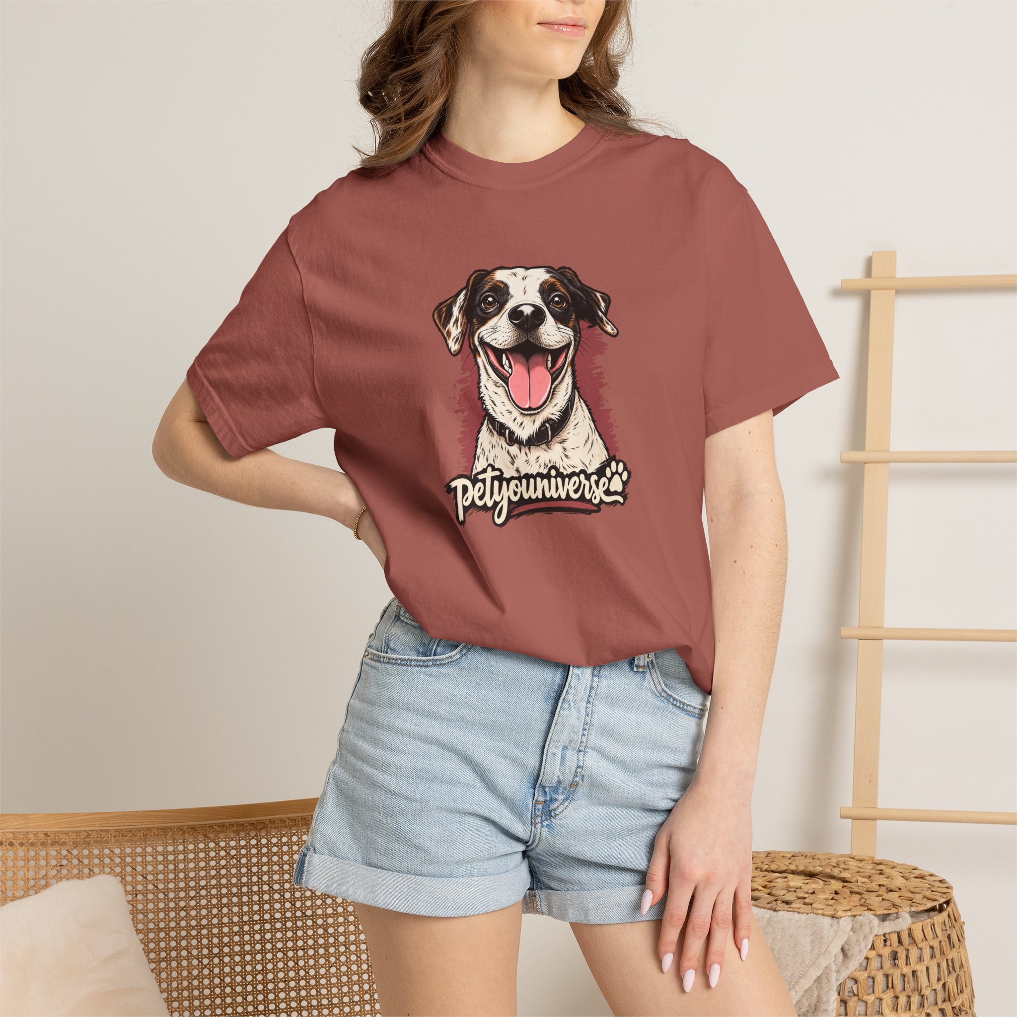 Dog Lover T-Shirt — Smiling Pup "Petyouniverse" Graphic Tee - Image 98
