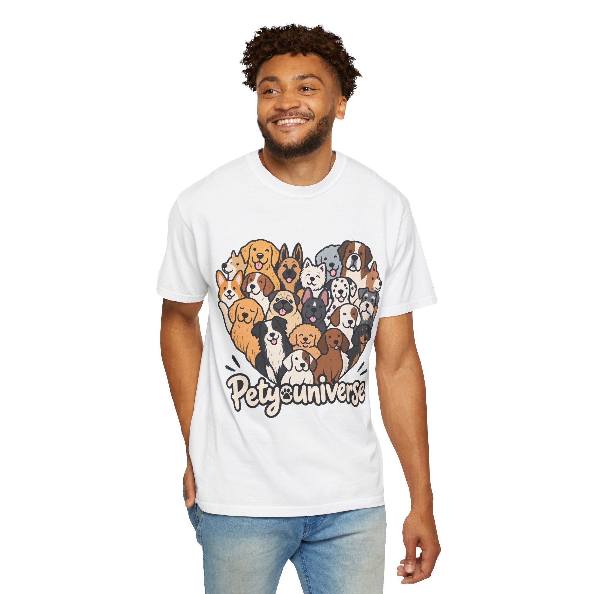 Dog Lover Cartoon T-Shirt — "Pety Universe" Graphic Tee - Image 8