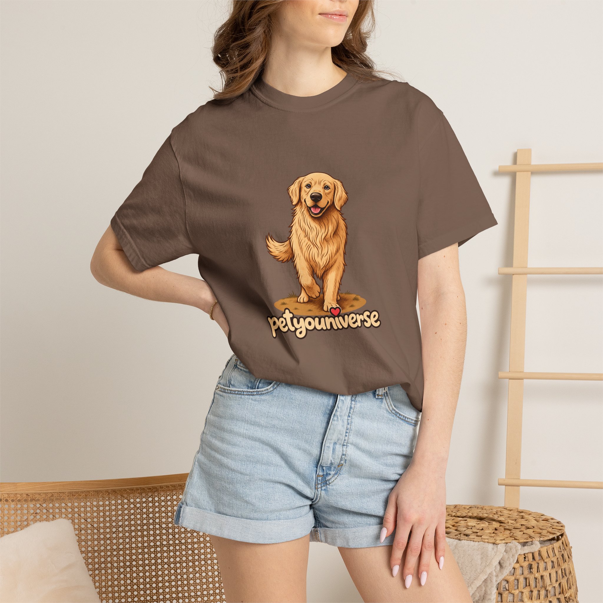 Golden Retriever Graphic T-Shirt — "PetYoUniverse" Cute Dog Tee - Image 47