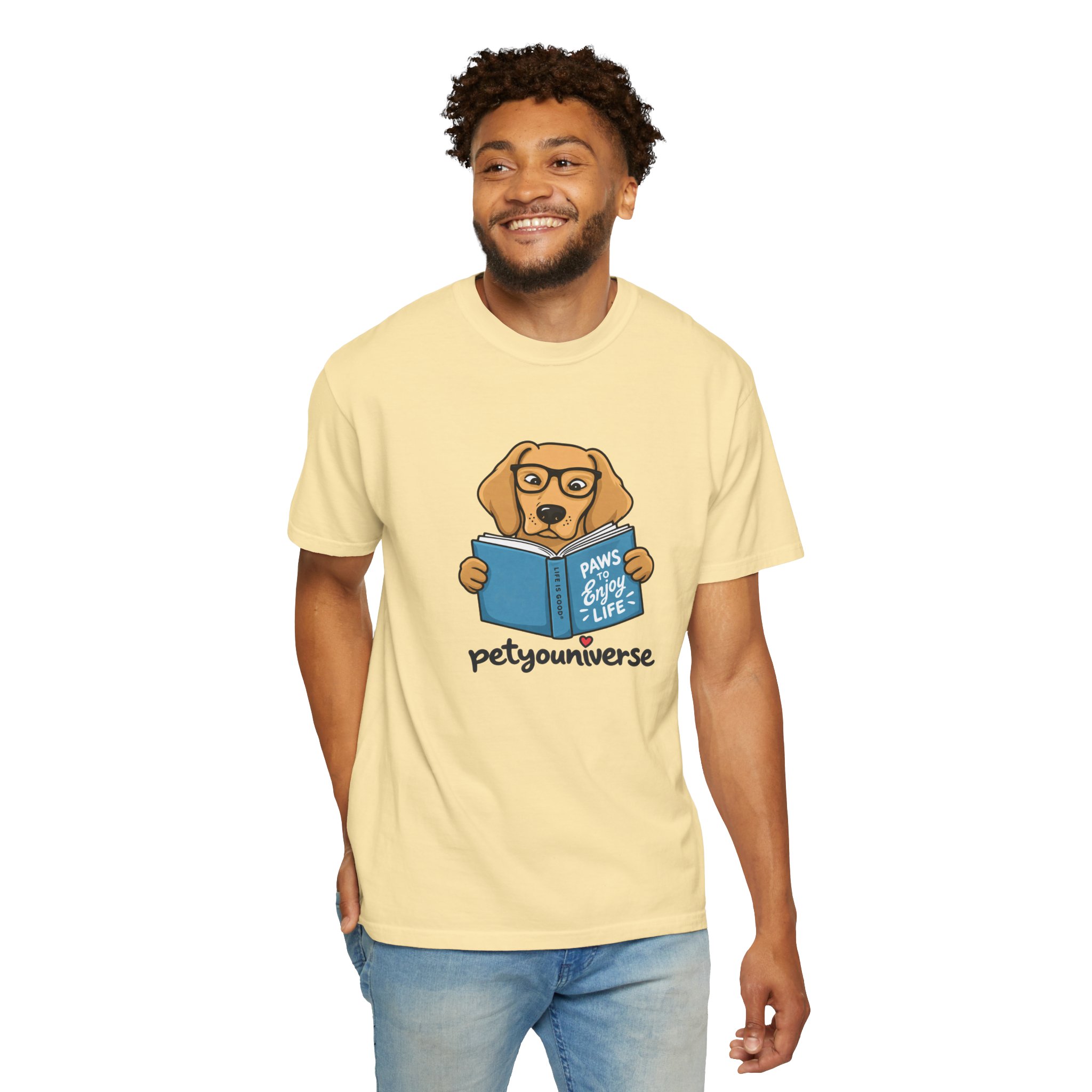 Dog Reading T-Shirt — "Paws & Books" Cute Booklover Pup Tee - Image 16