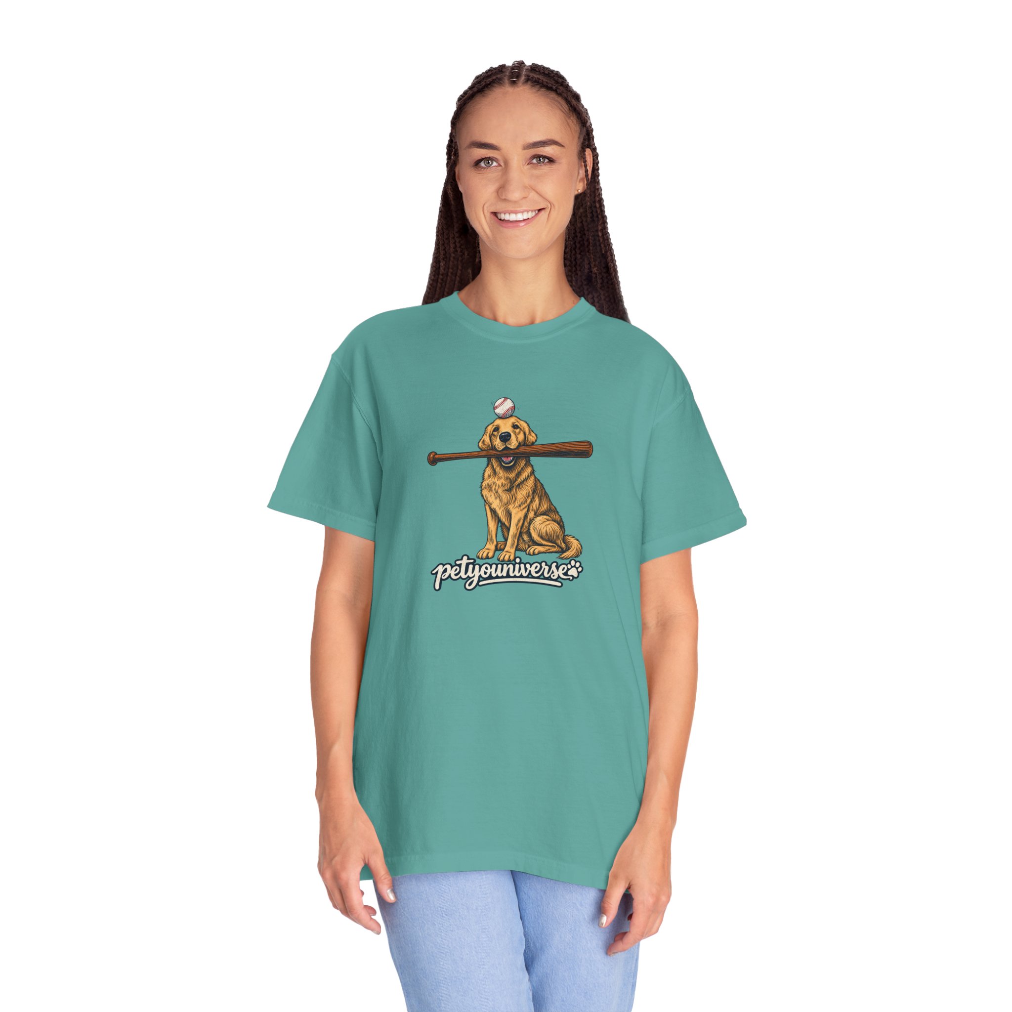 Golden Retriever Baseball Dog T-Shirt — “PetYoUniverse” Vintage Graphic Tee - Image 104