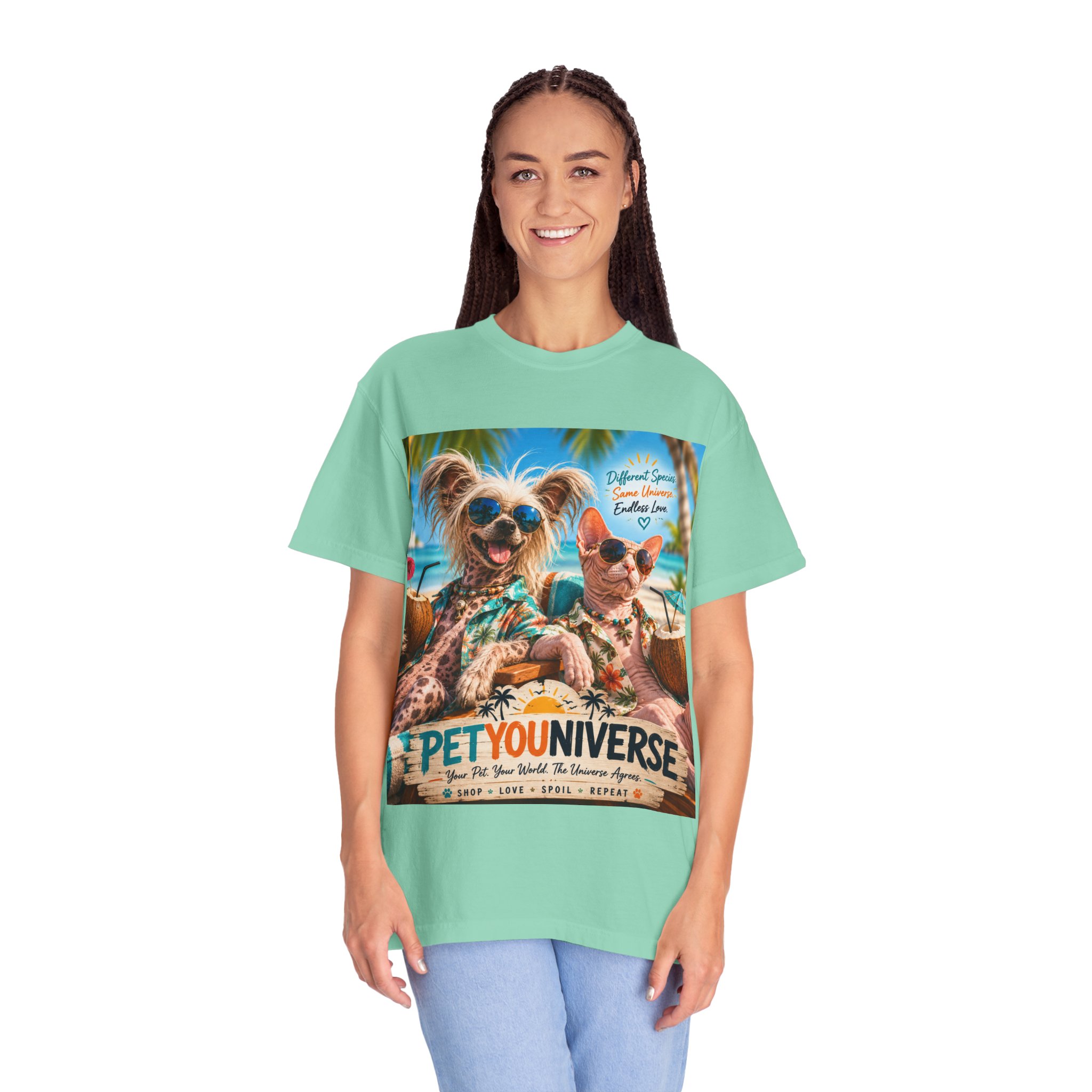 PetYoUniverse Beach Dogs T-Shirt — Tropical Pet Vacation Graphic Tee - Image 81