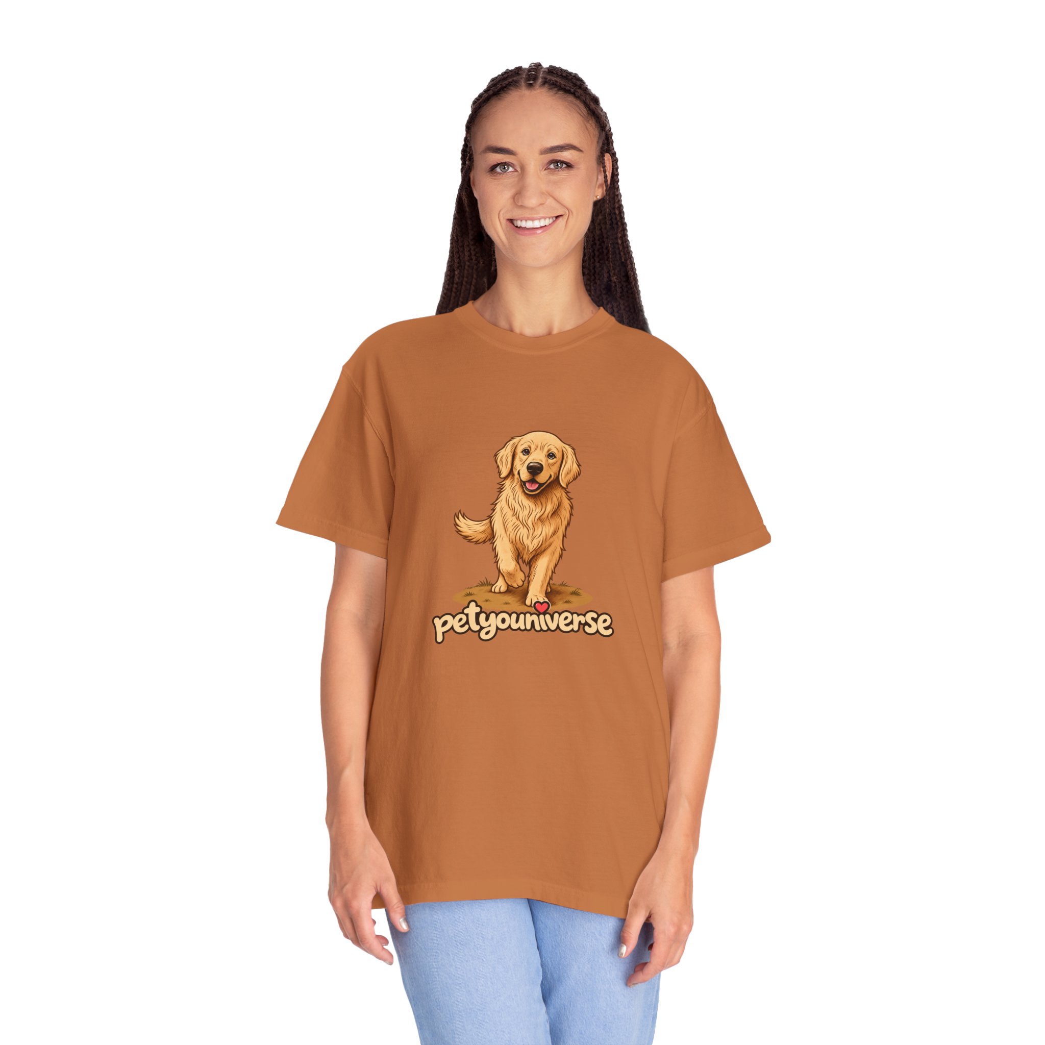 Golden Retriever Graphic T-Shirt — "PetYoUniverse" Cute Dog Tee - Image 32