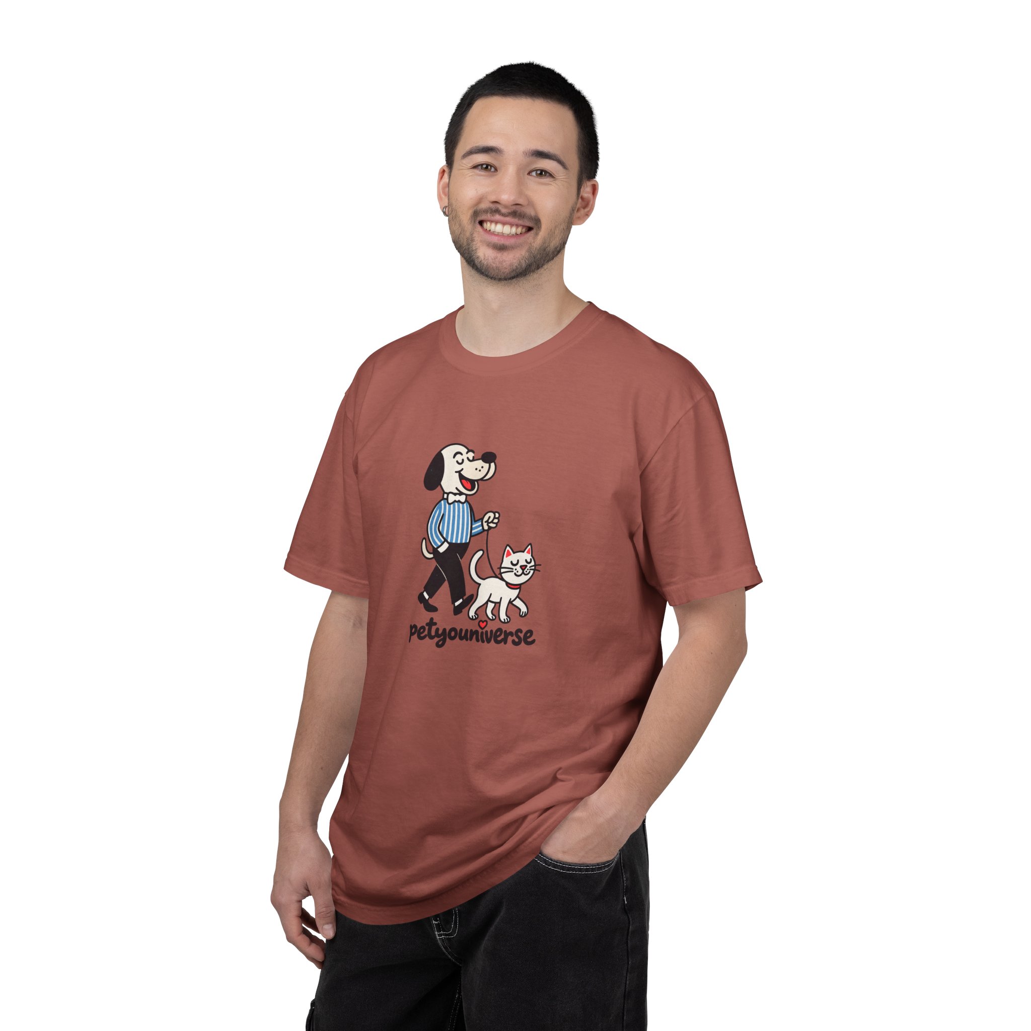 PetYouniverse Walking Dog & Cat Tee — Cute Retro Pet Graphic T-Shirt - Image 121
