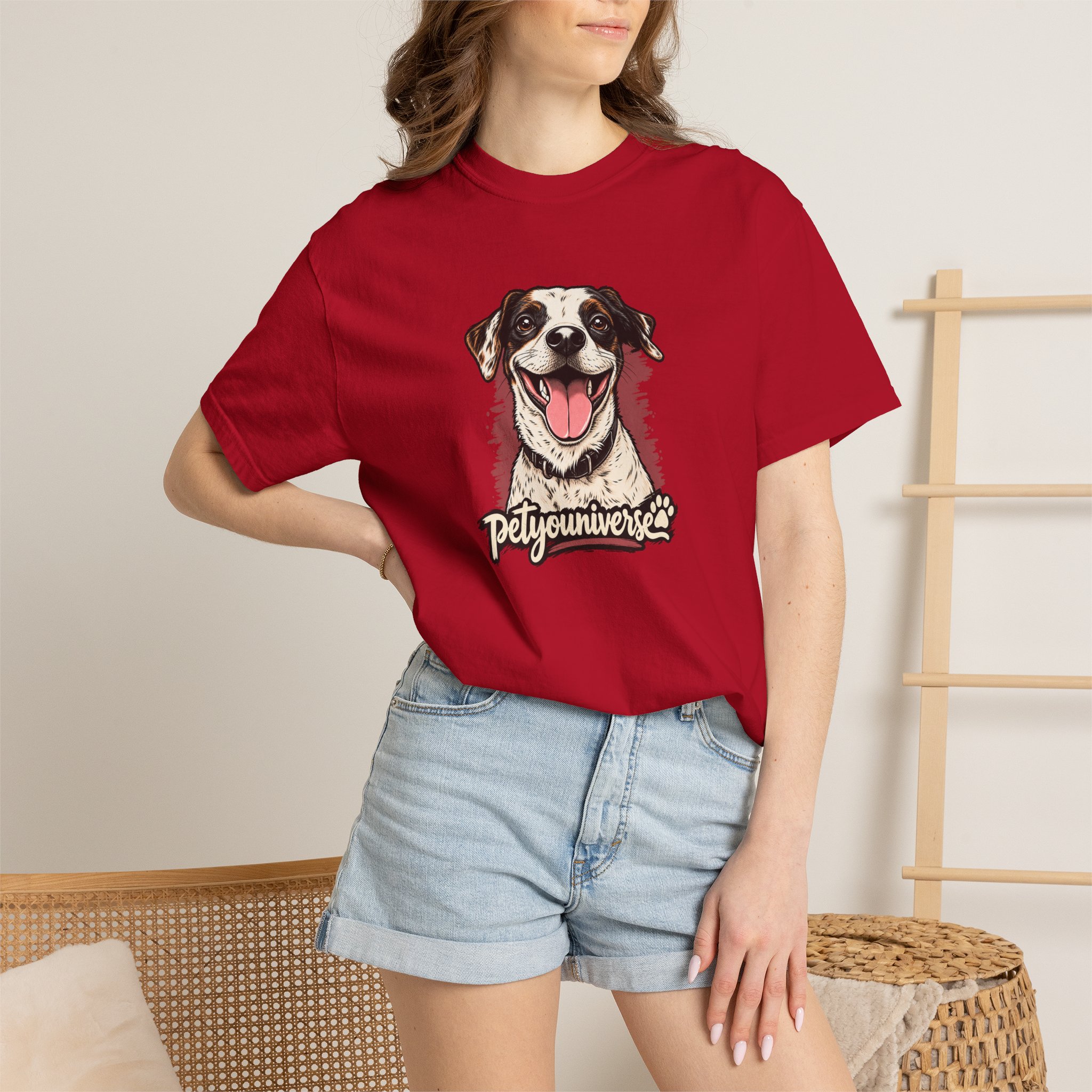 Dog Lover T-Shirt — Smiling Pup "Petyouniverse" Graphic Tee - Image 106