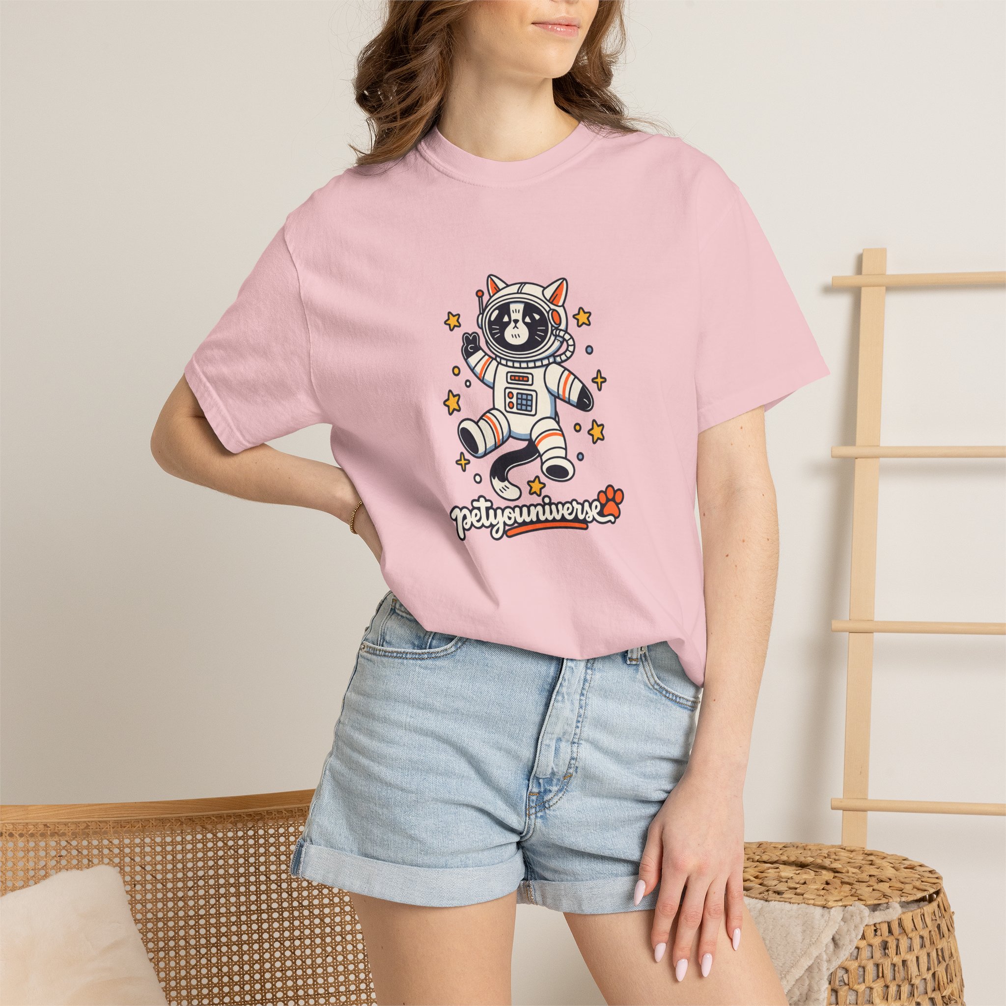 Astronaut Dog T-Shirt — 'PetYoUniverse' Cute Space Pup Tee - Image 119