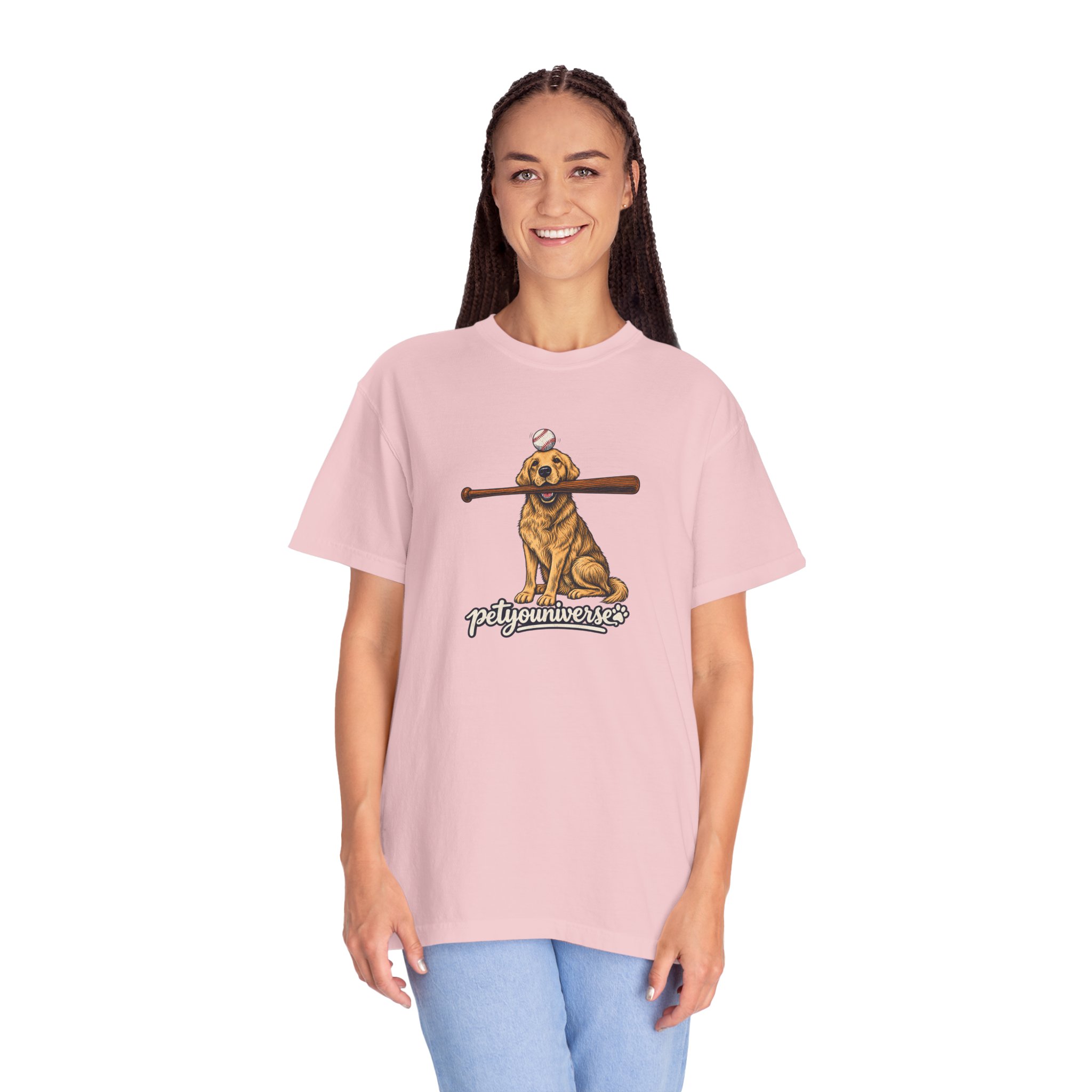 Golden Retriever Baseball Dog T-Shirt — “PetYoUniverse” Vintage Graphic Tee - Image 122
