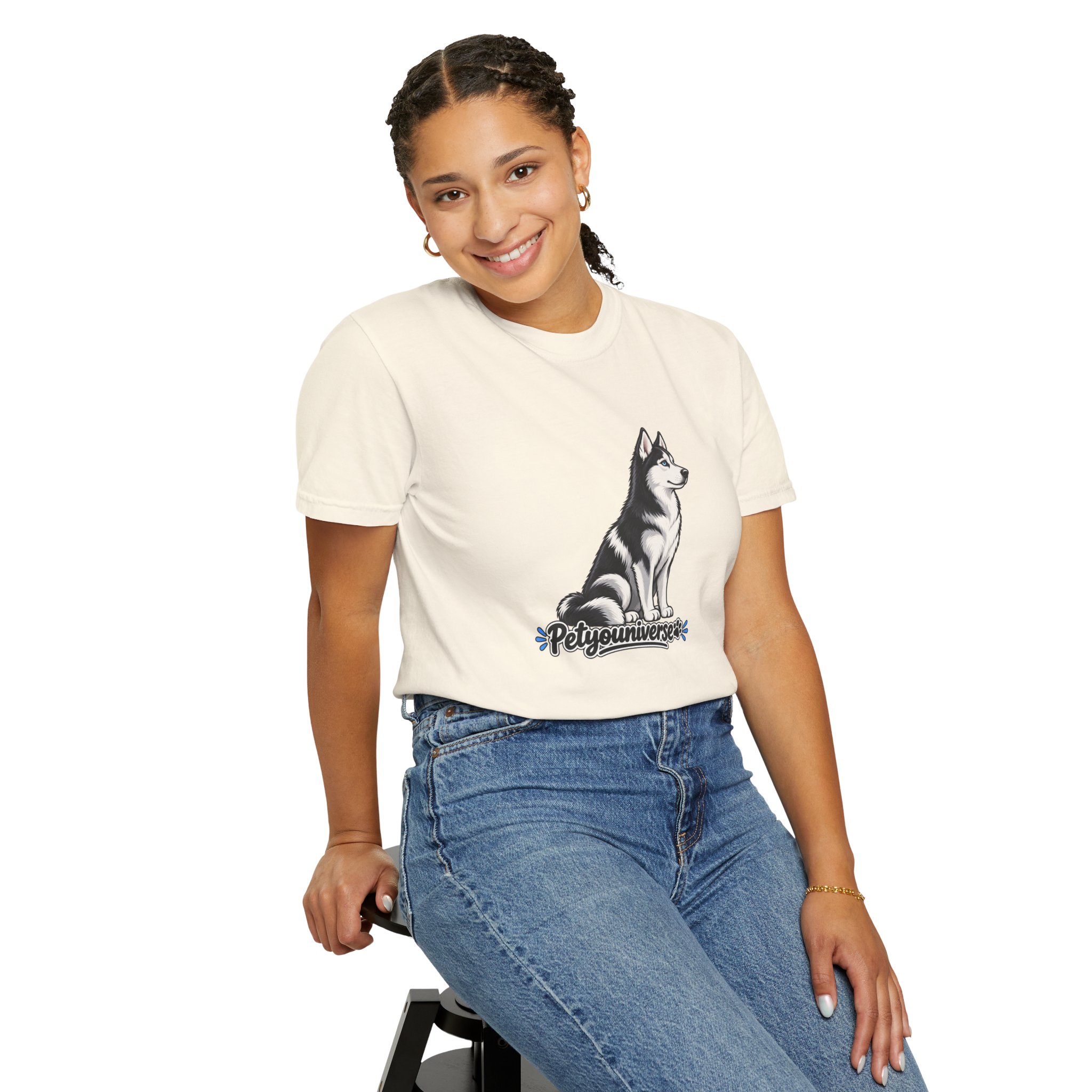 Husky Graphic T-Shirt — 'PetYoUniverse' Retro Dog Tee - Image 15