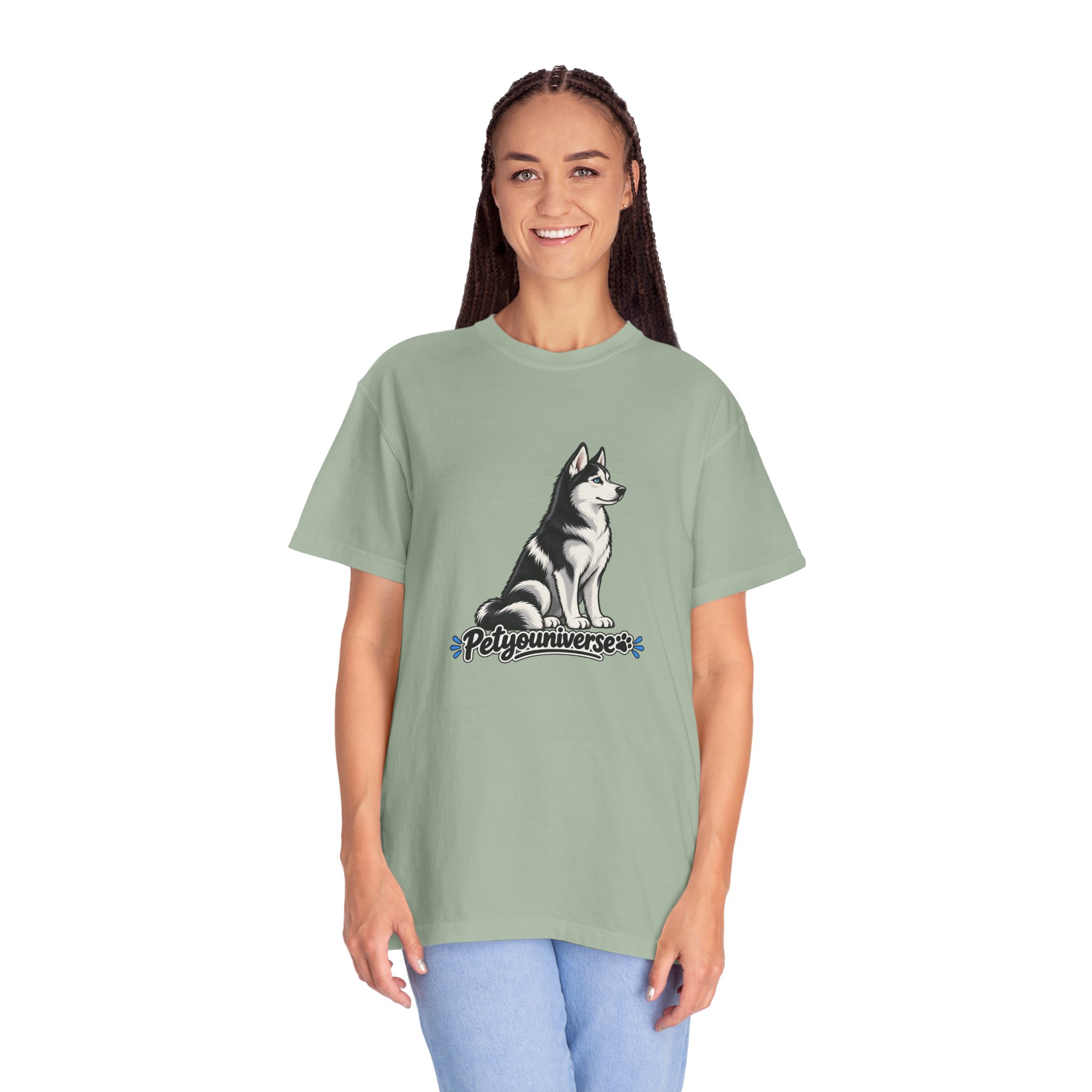 Husky Graphic T-Shirt — 'PetYoUniverse' Retro Dog Tee - Image 77