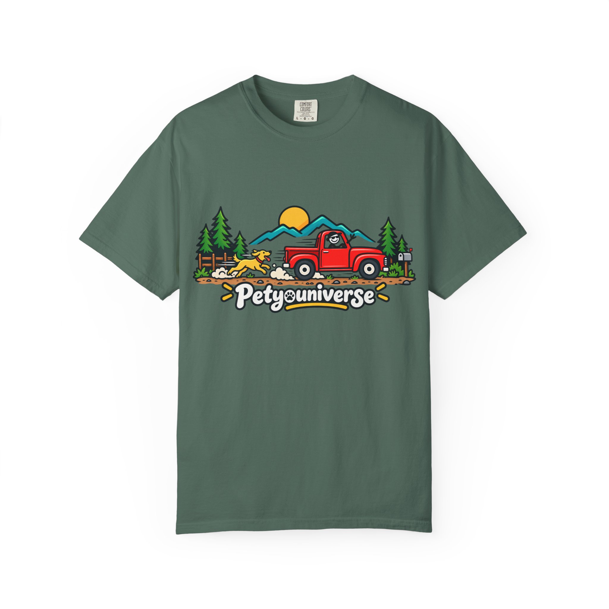 Petyuniverse Retro Truck & Dog Graphic T-Shirt - Image 73