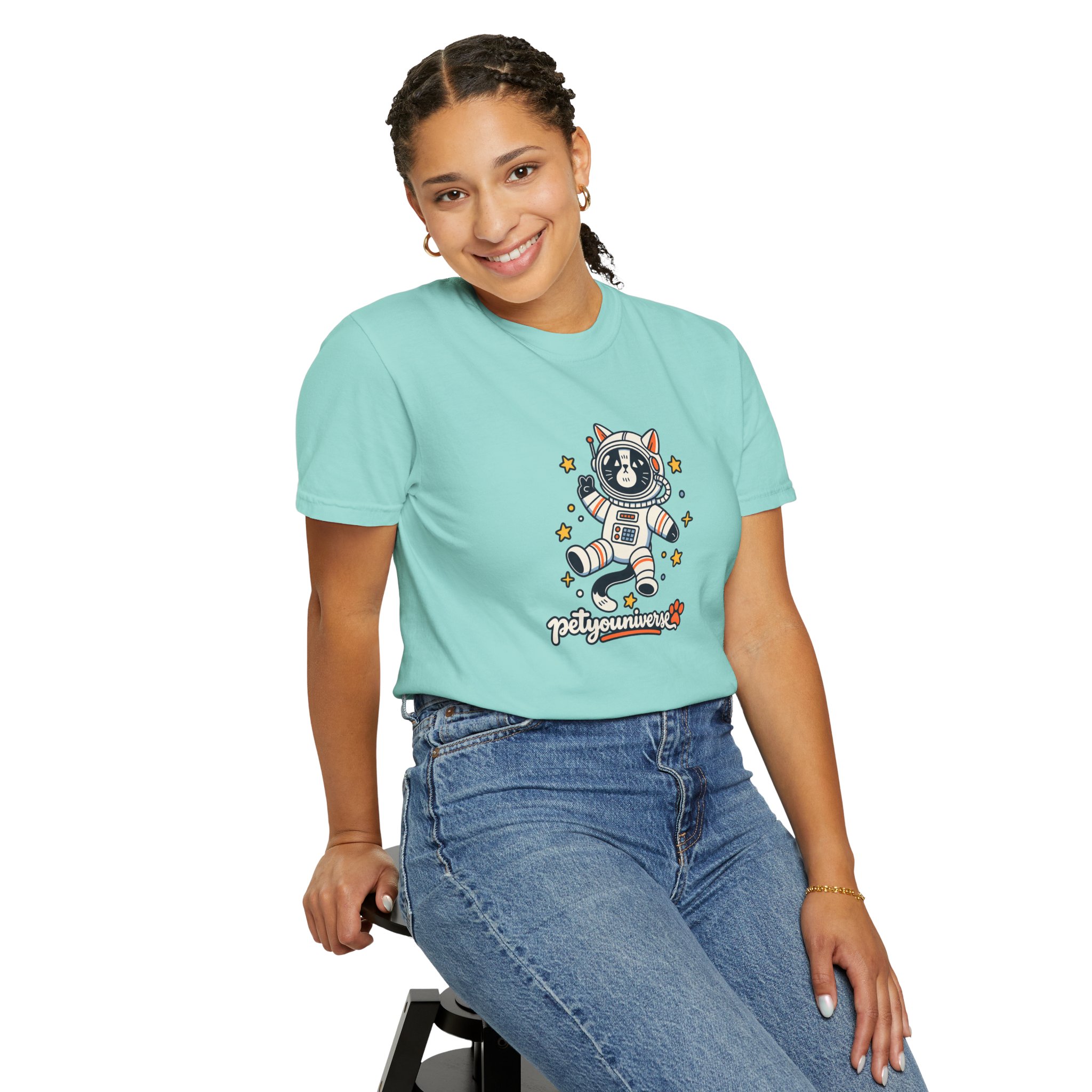 Astronaut Dog T-Shirt — 'PetYoUniverse' Cute Space Pup Tee - Image 87