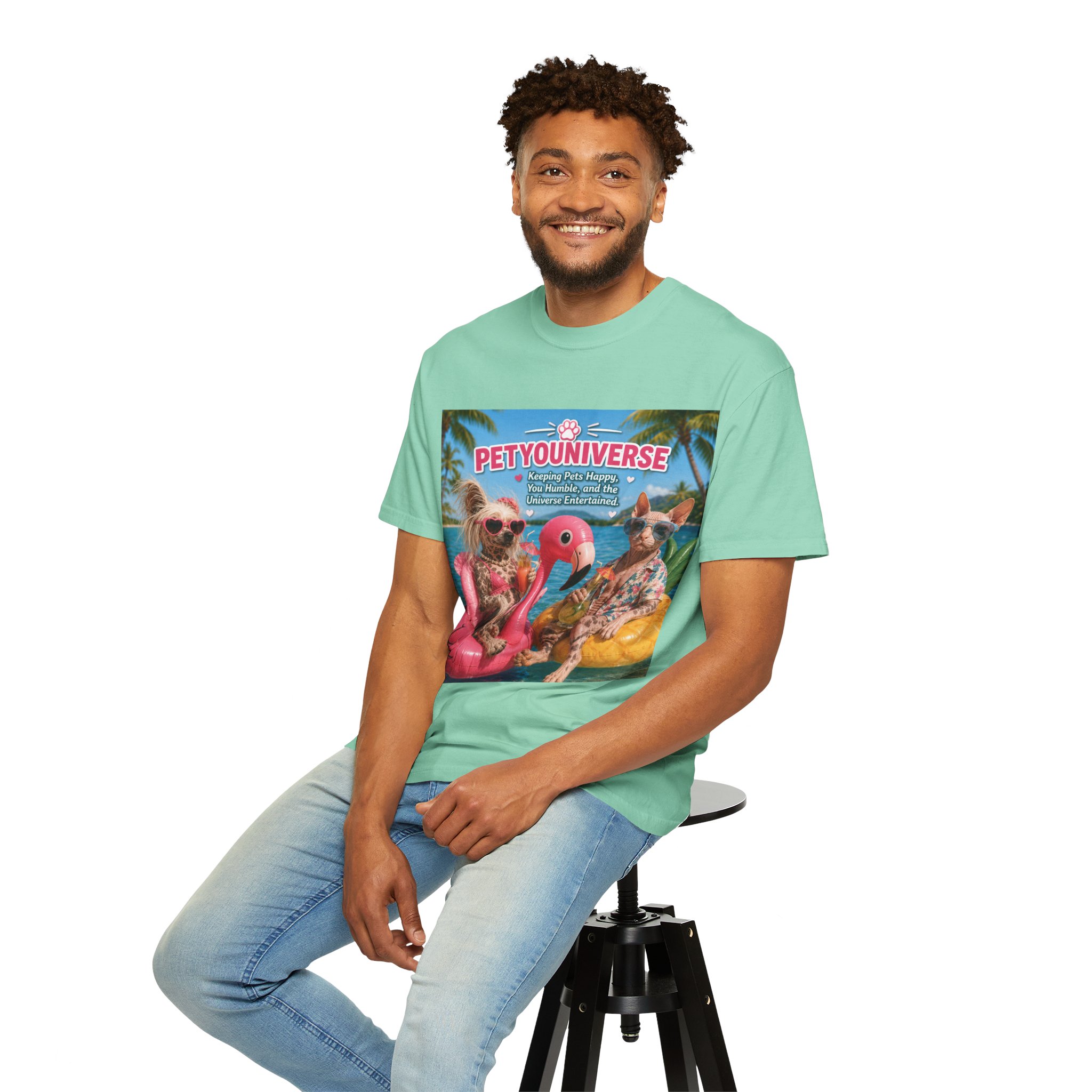 T-Shirt — "Petyouniverse" Summer Dog Vacation Graphic Tee - Image 59
