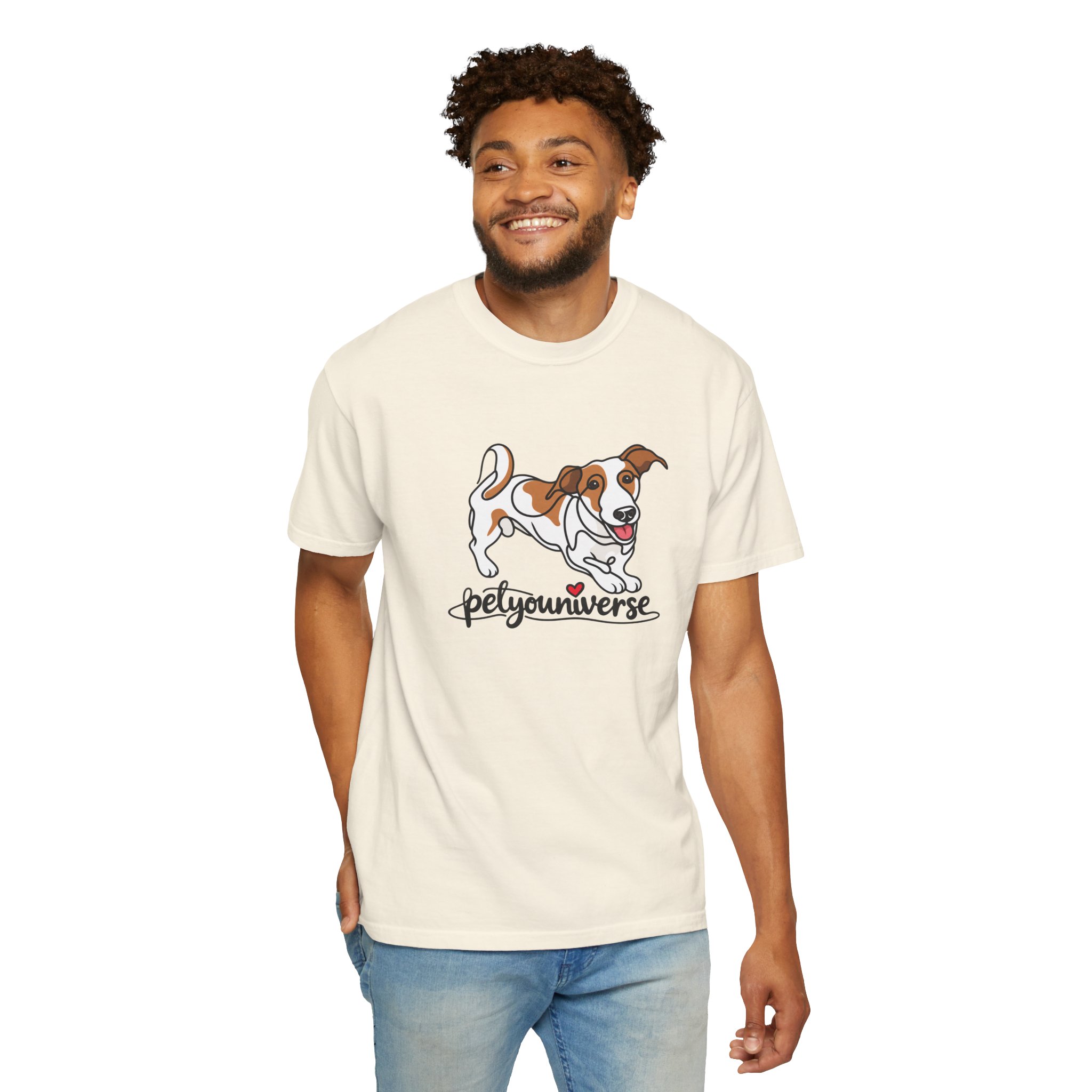 Dog Cartoon T-Shirt — "PetYoUniverse" Playful Jack Russell Tee - Image 7