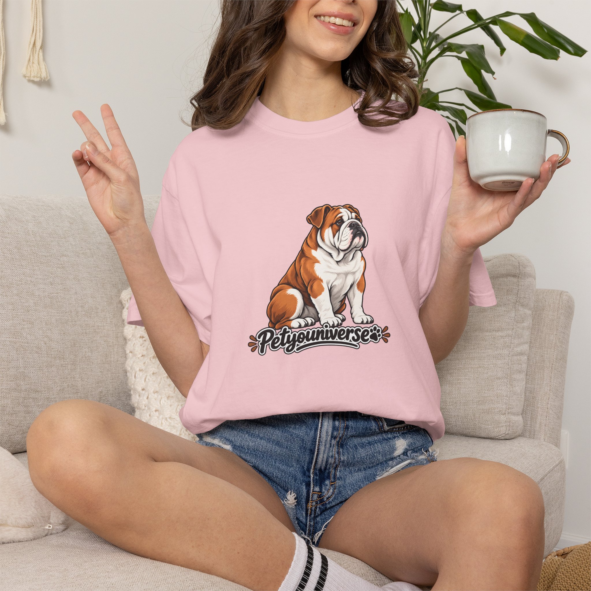 Bulldog Graphic T-Shirt — "PetYoUniverse" Cute Dog Tee for Pet Lovers - Image 111