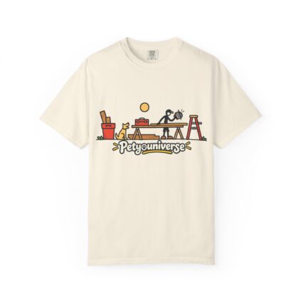 Pet Universe Tee — Cute Cats & Dogs Retro Graphic T-Shirt