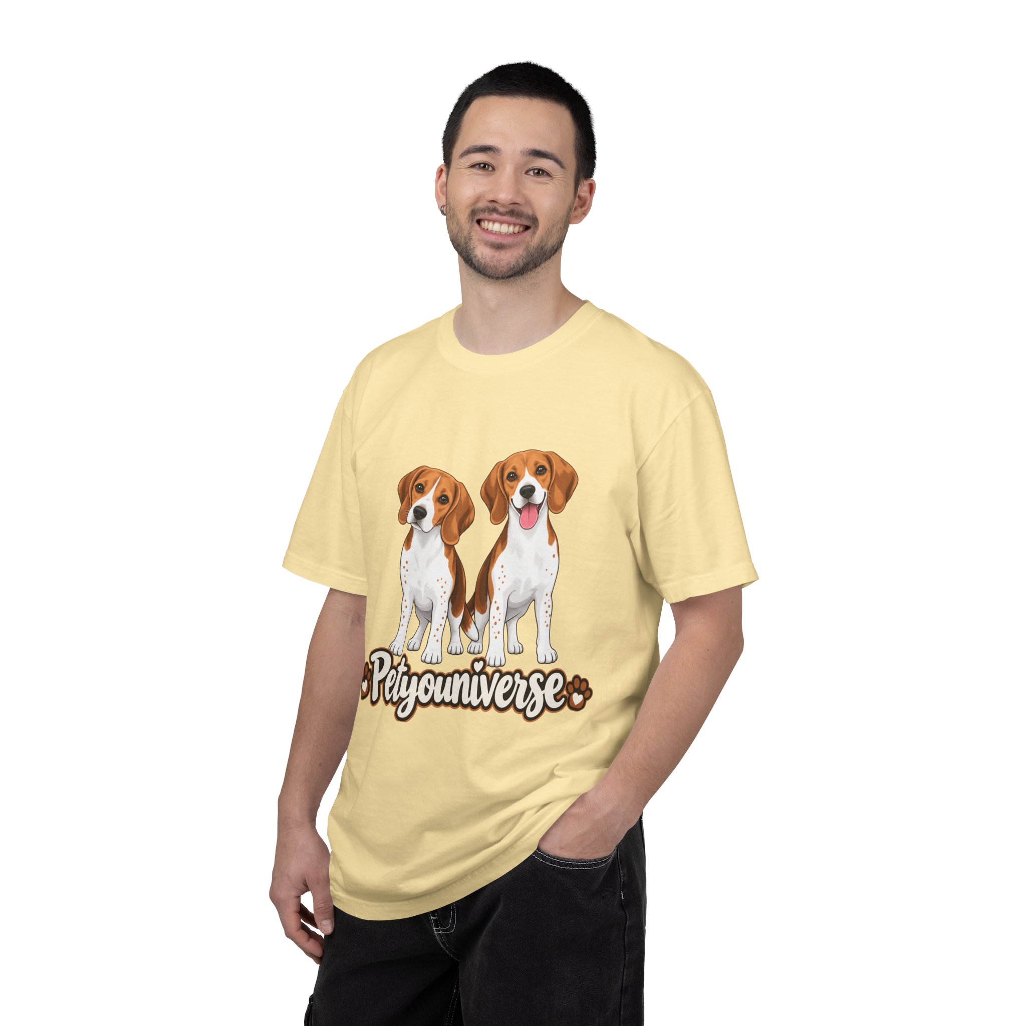 Beagle Lovers T-Shirt — 'PetYoUniverse' Cute Cartoon Duo Dog Tee - Image 13