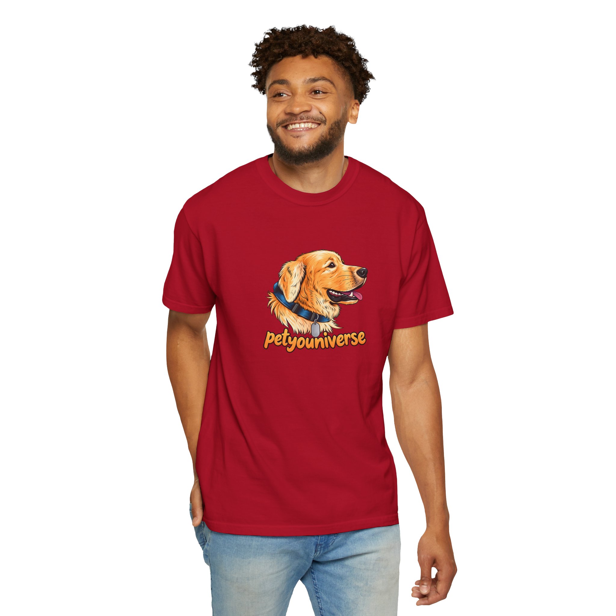 Golden Retriever Portrait T-Shirt – PetYoUniverse Graphic Tee - Image 133