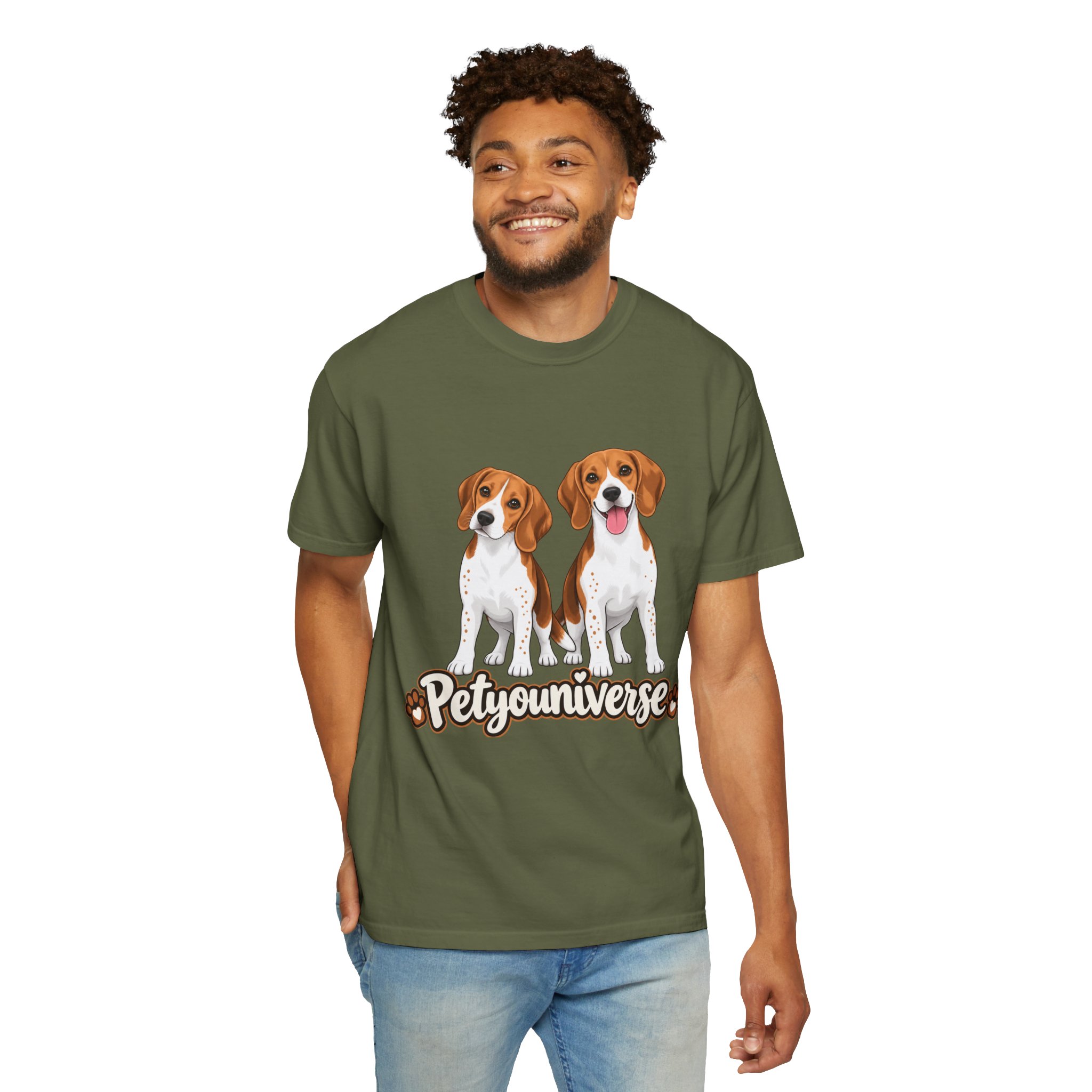 Beagle Lovers T-Shirt — 'PetYoUniverse' Cute Cartoon Duo Dog Tee - Image 61