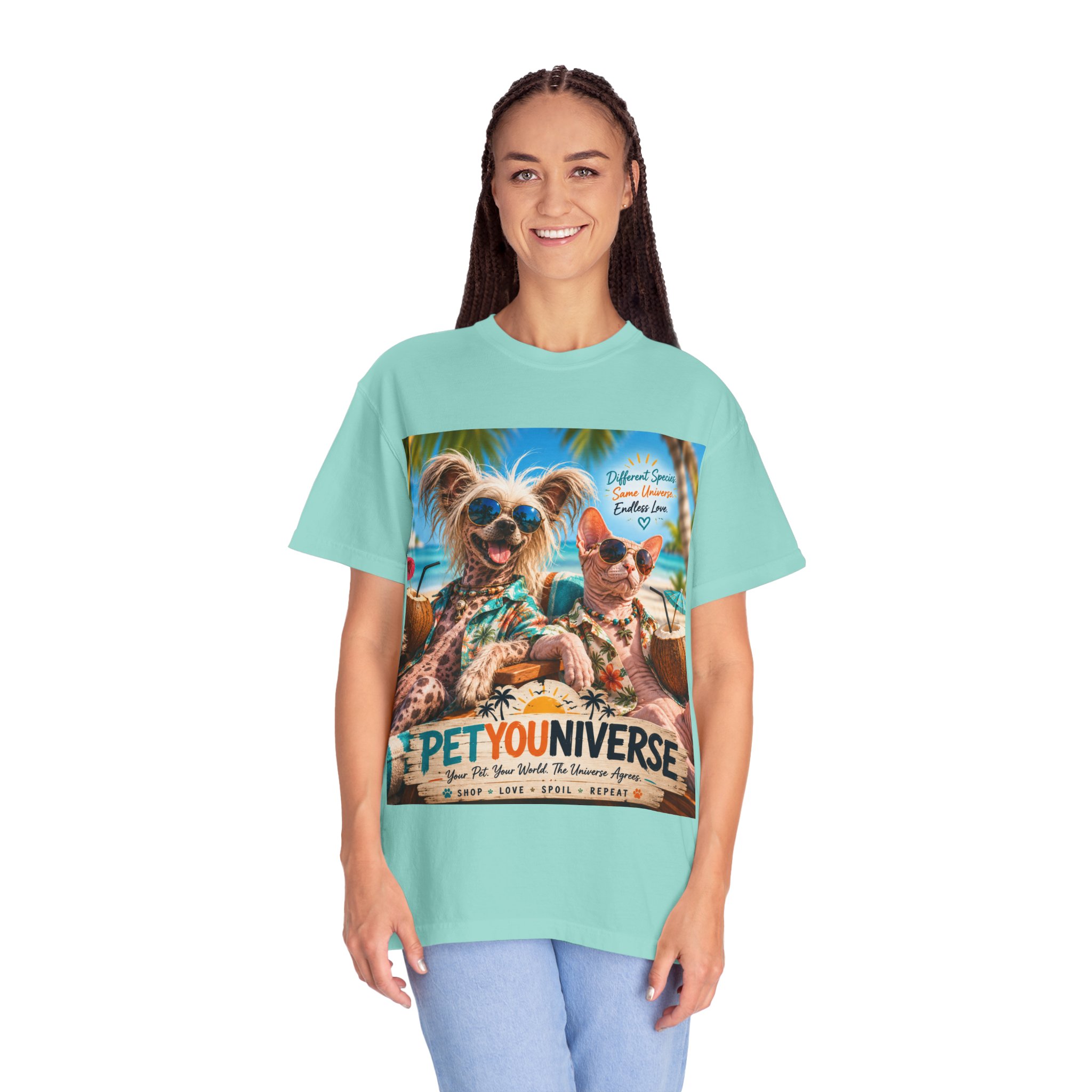 PetYoUniverse Beach Dogs T-Shirt — Tropical Pet Vacation Graphic Tee - Image 88