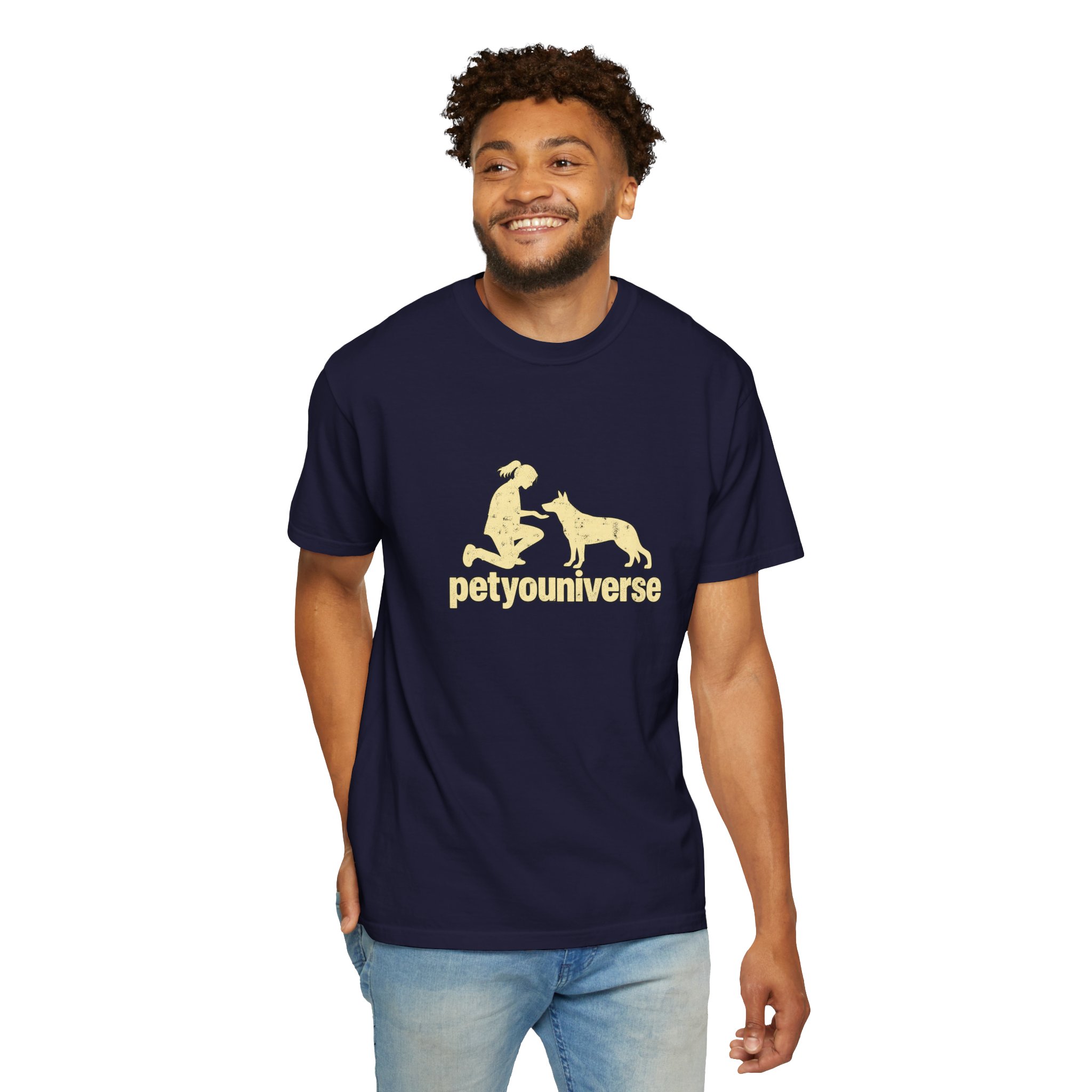 PetYoUniverse Dog Lover T-Shirt — Retro Paw & Pet Silhouette Tee - Image 79