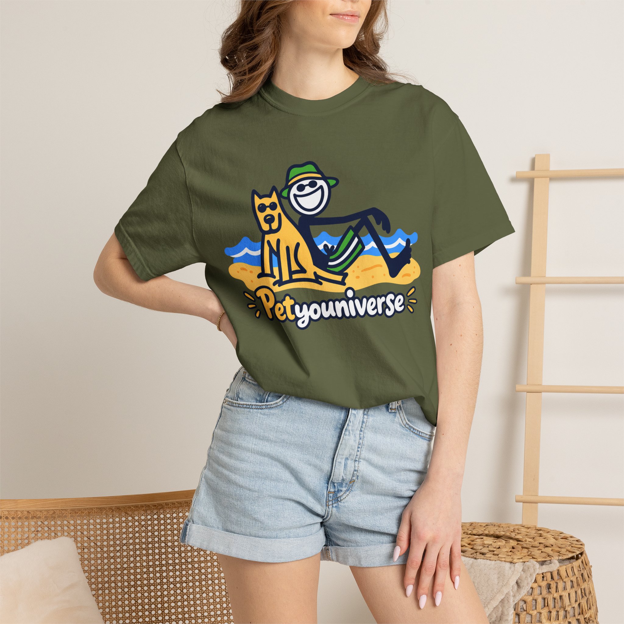 PetYouUniverse Beach Tee — Cute Dog & Owner Graphic T-Shirt - Image 58