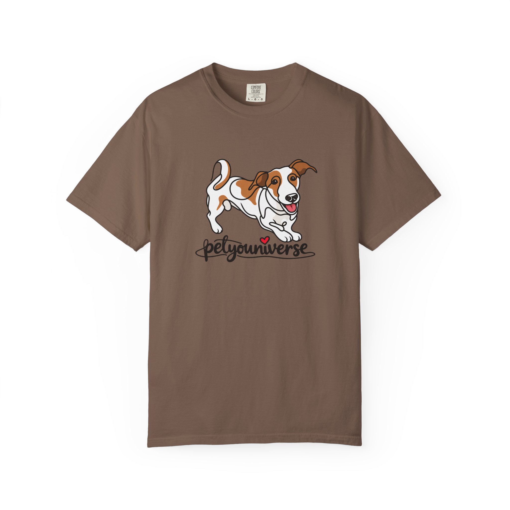 Dog Cartoon T-Shirt — "PetYoUniverse" Playful Jack Russell Tee - Image 28