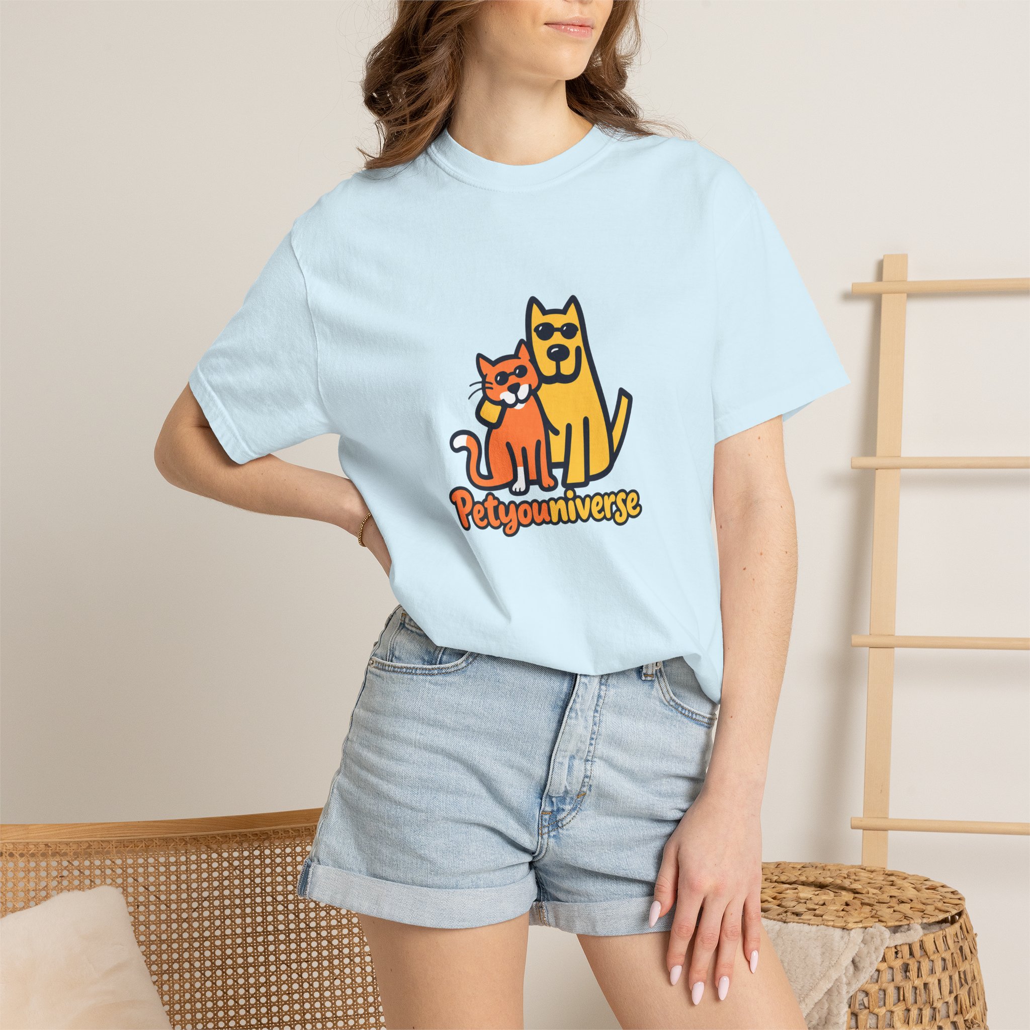 PetyoUniverse Cute Cat & Dog Graphic T-Shirt — Vintage Garment-Dyed Tee for Pet Lovers - Image 101