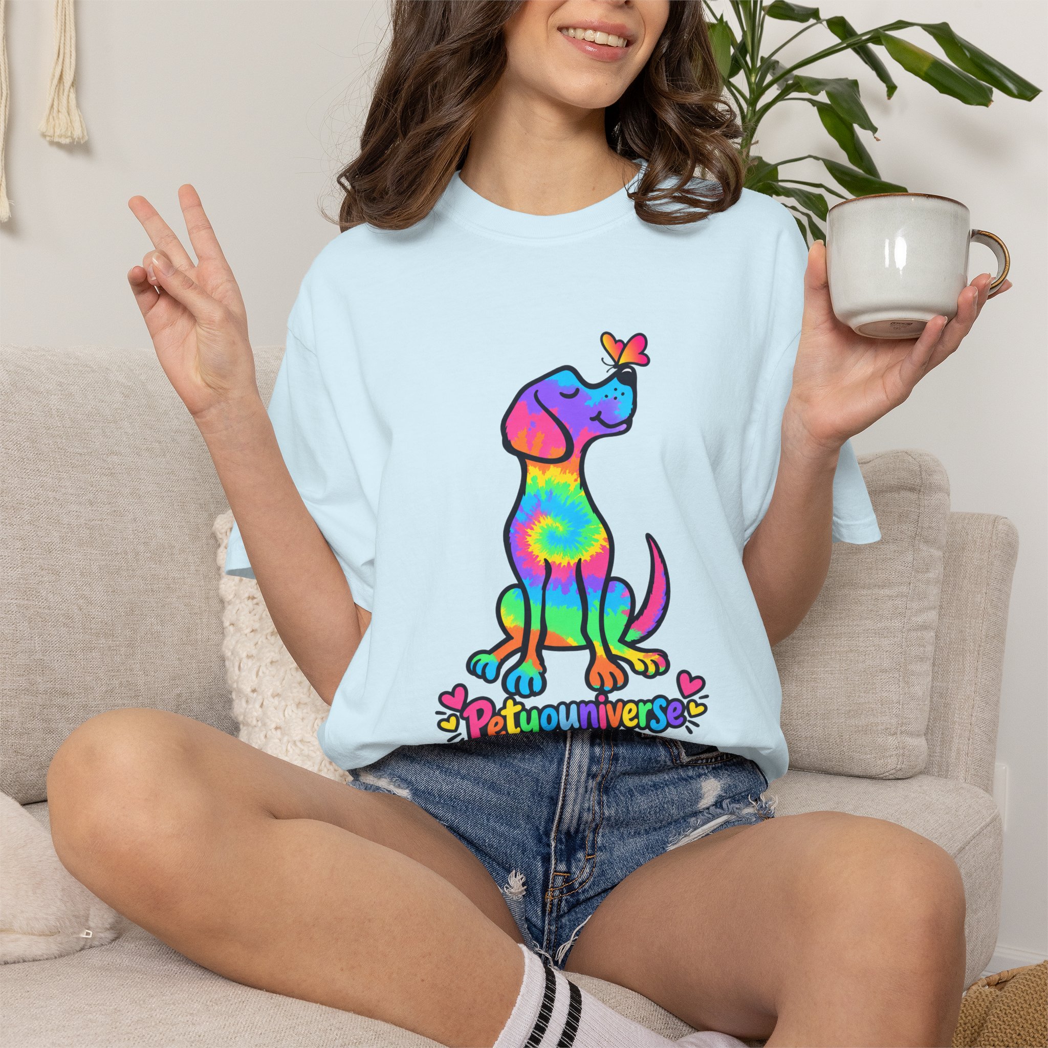Tie-Dye Puppy T-Shirt — Colorful "PetYoUniverse" Dog Graphic Tee - Image 75