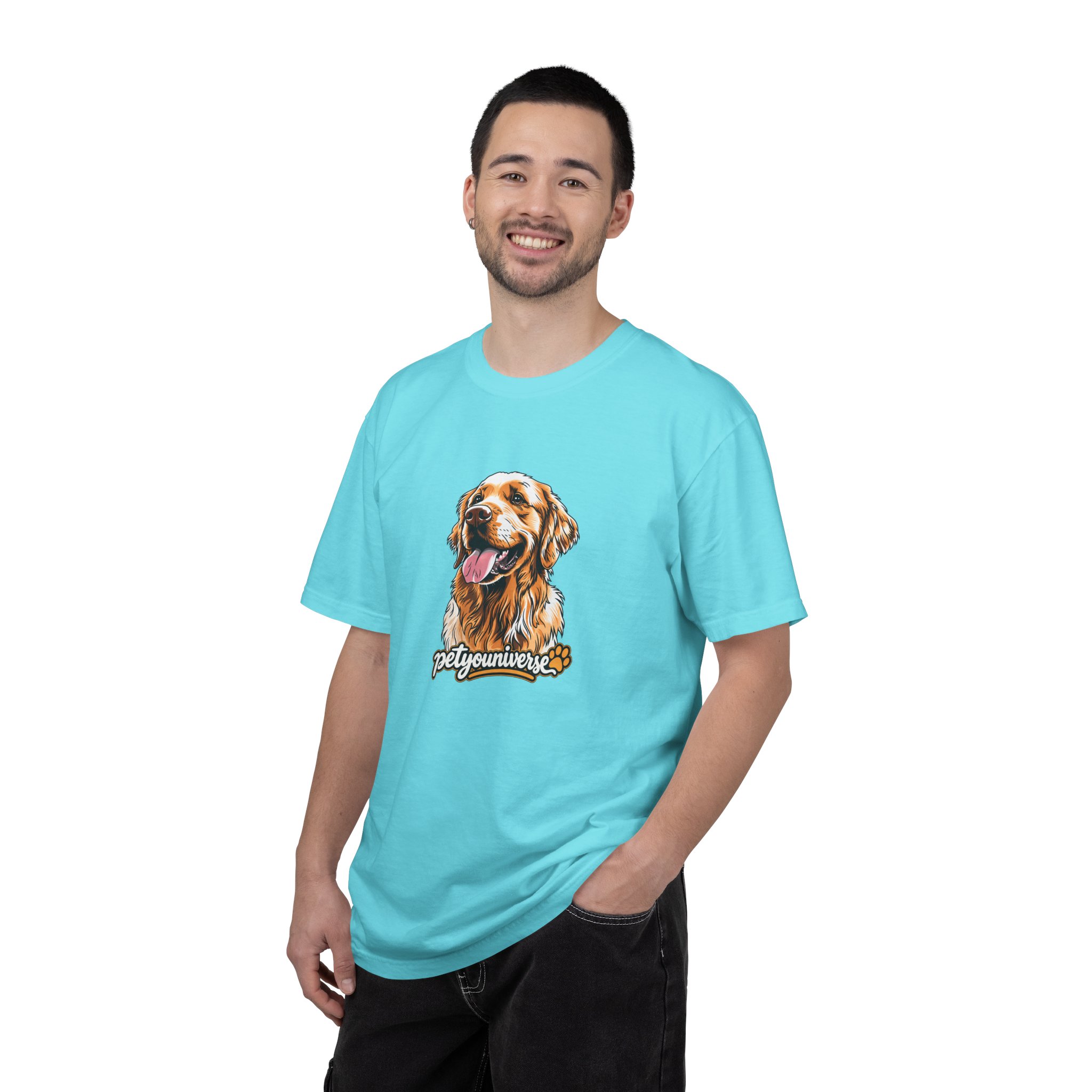 Dog Lover T-Shirt — Golden Retriever Portrait "PetYoUniverse" Graphic - Image 94