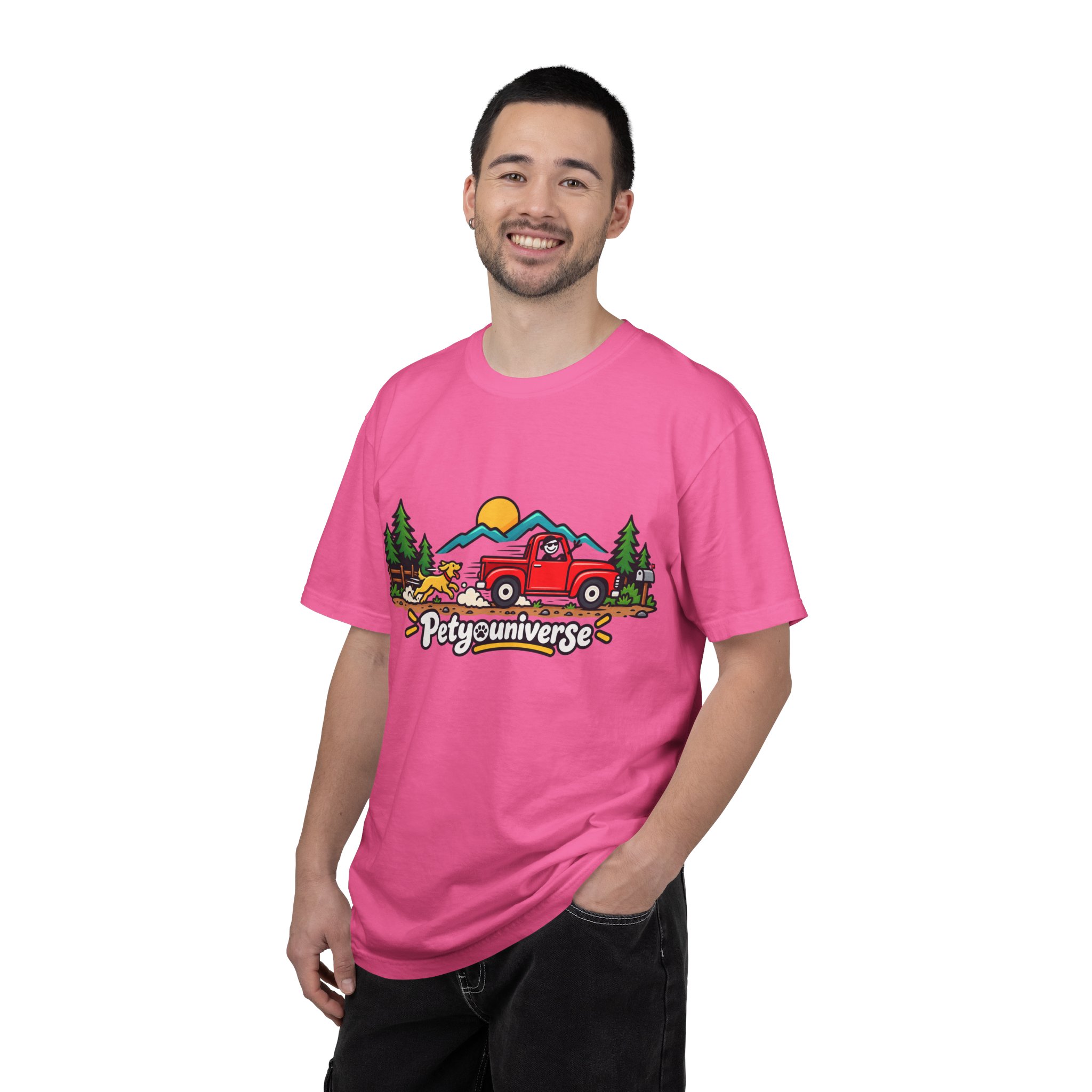 Petyuniverse Retro Truck & Dog Graphic T-Shirt - Image 94