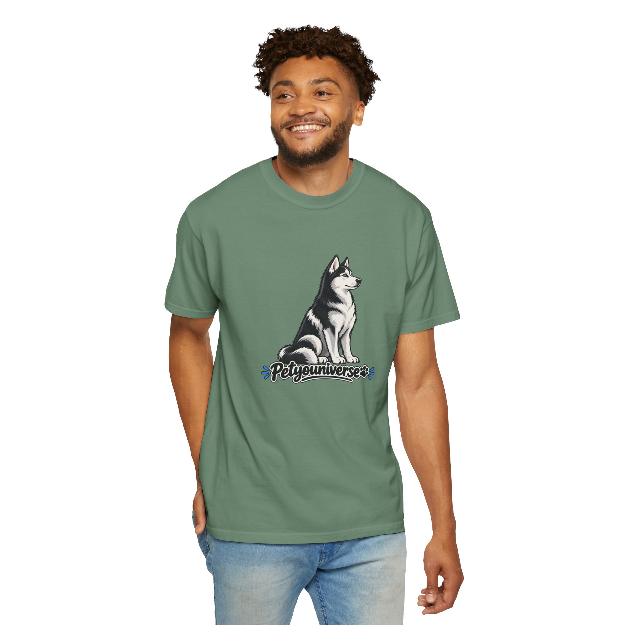 Husky Graphic T-Shirt — 'PetYoUniverse' Retro Dog Tee - Image 88