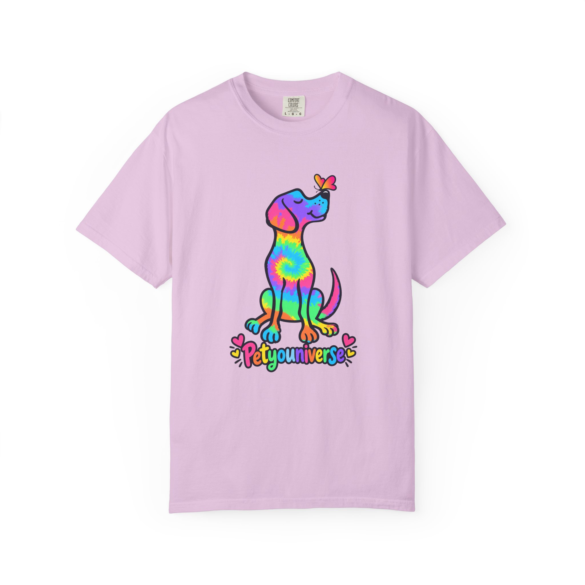 Tie-Dye Puppy T-Shirt — Colorful "PetYoUniverse" Dog Graphic Tee - Image 91