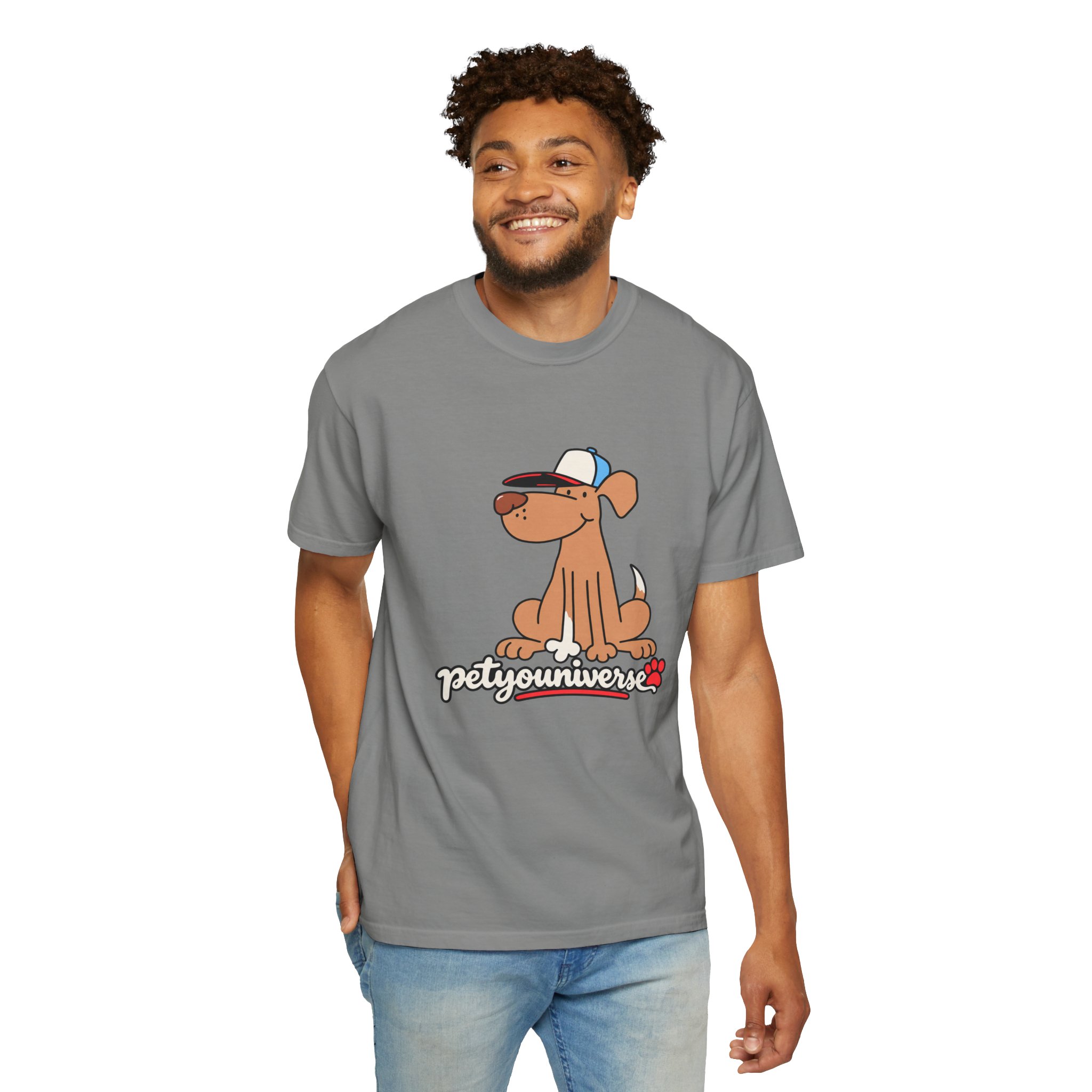 Dog Cartoon Tee — "PetYoUniverse" Puppy Graphic T-Shirt - Image 115
