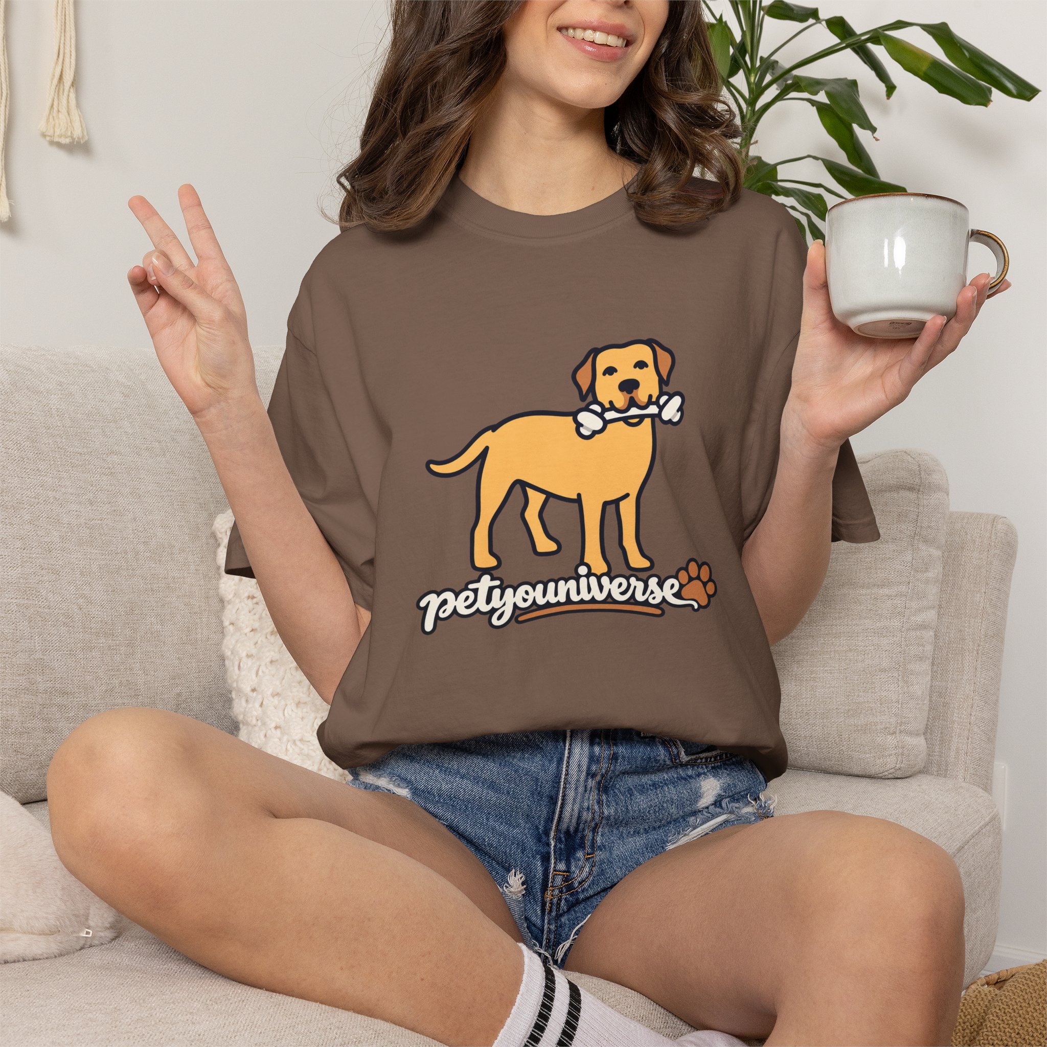 Dog Bone Graphic T-Shirt — "PetYoUniverse" Puppy Tee - Image 30