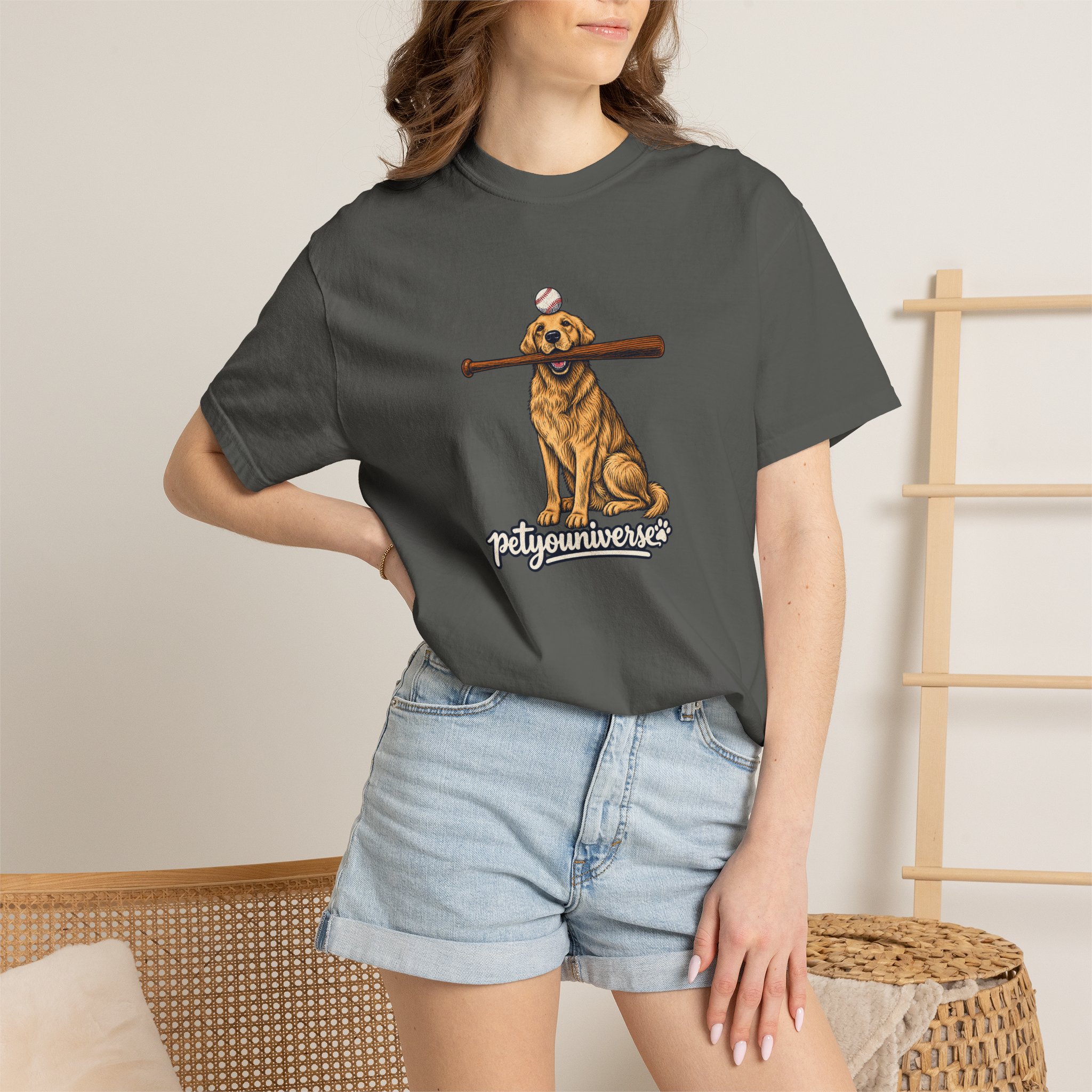 Golden Retriever Baseball Dog T-Shirt — “PetYoUniverse” Vintage Graphic Tee - Image 65