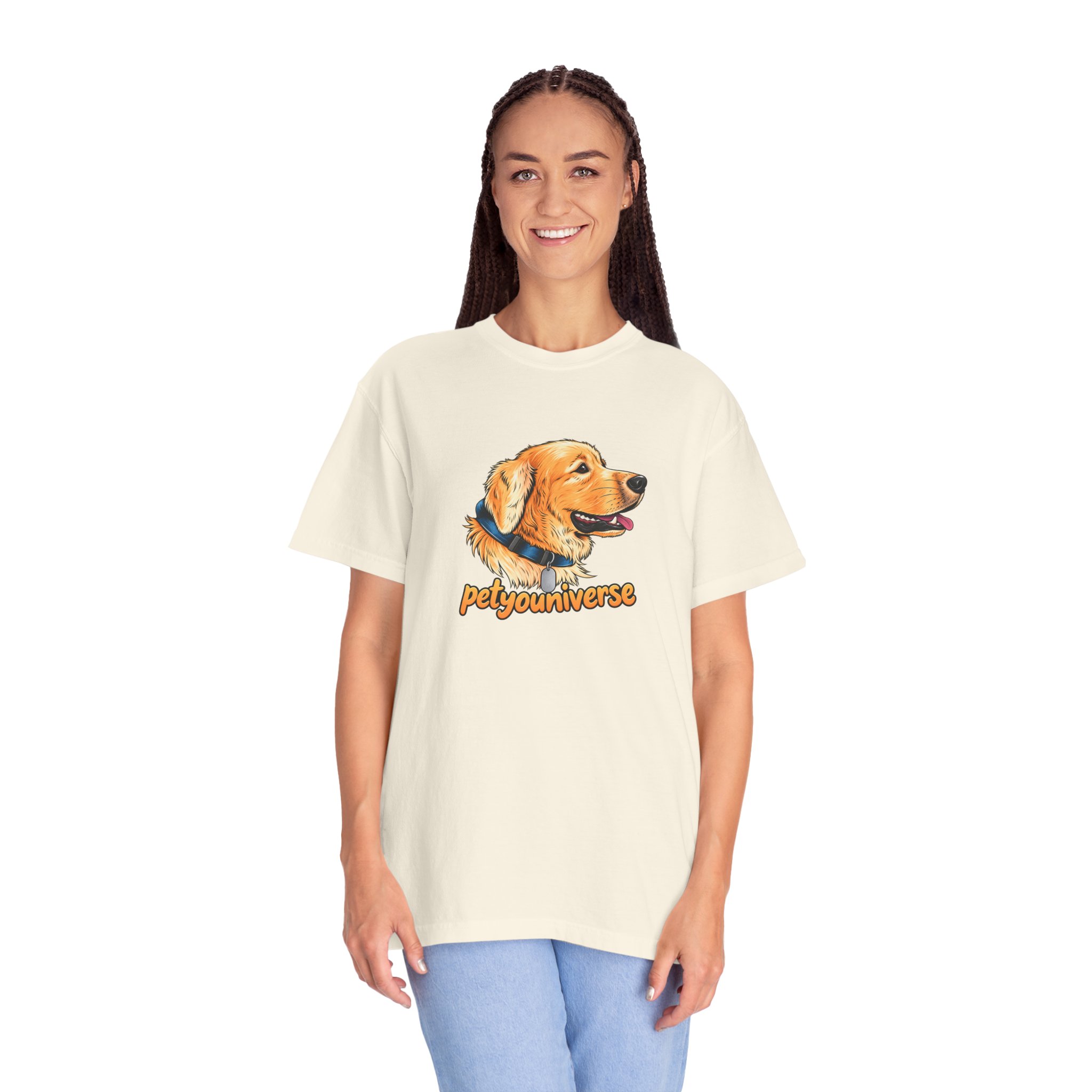 Golden Retriever Portrait T-Shirt – PetYoUniverse Graphic Tee - Image 5