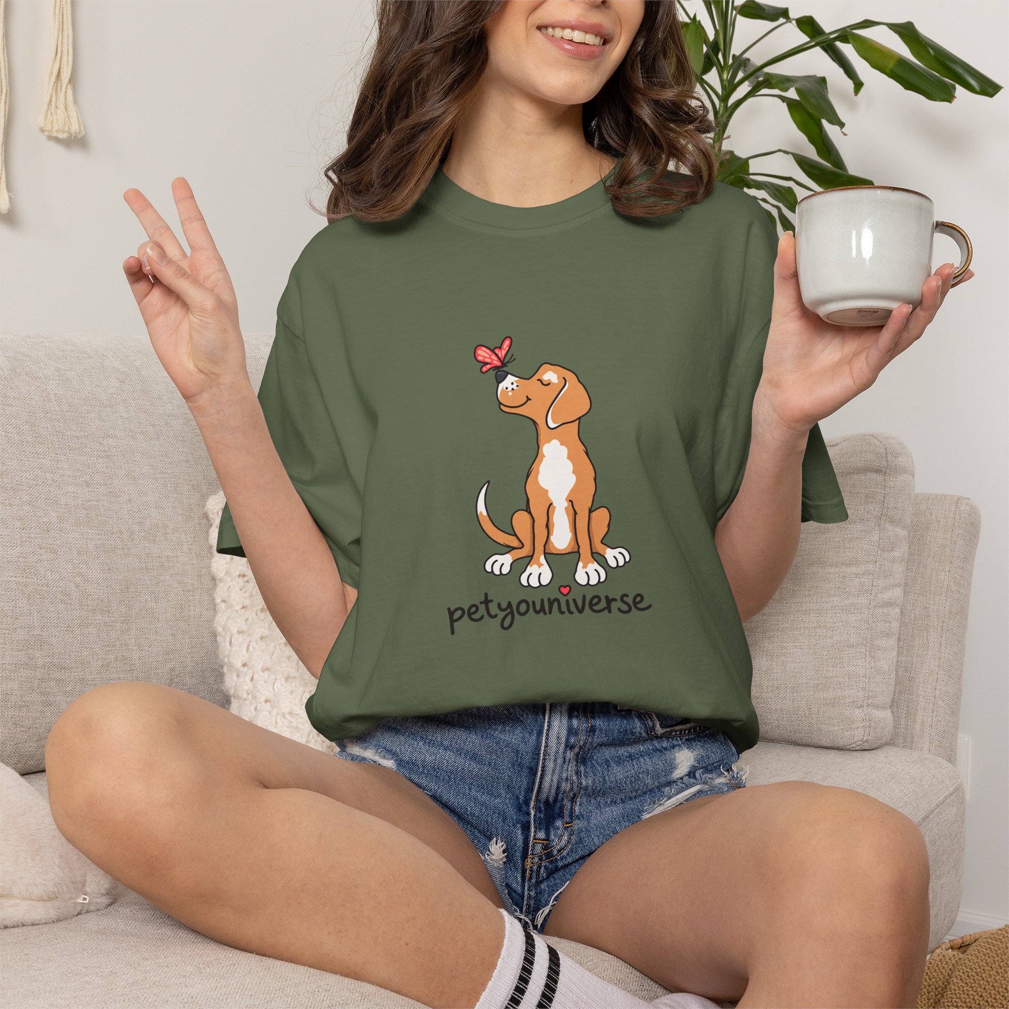 PetYoUniverse Cute Dog & Butterfly T‑Shirt - Image 30
