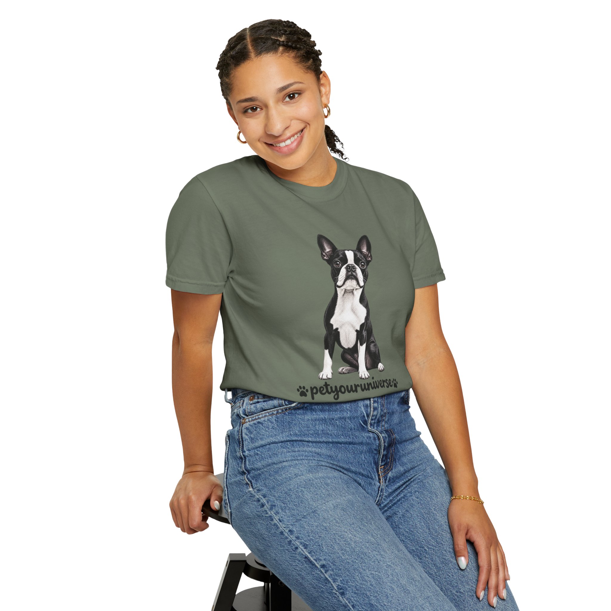 Boston Terrier Graphic T-Shirt — "PetYoUniverse" Dog Lover Tee - Image 69