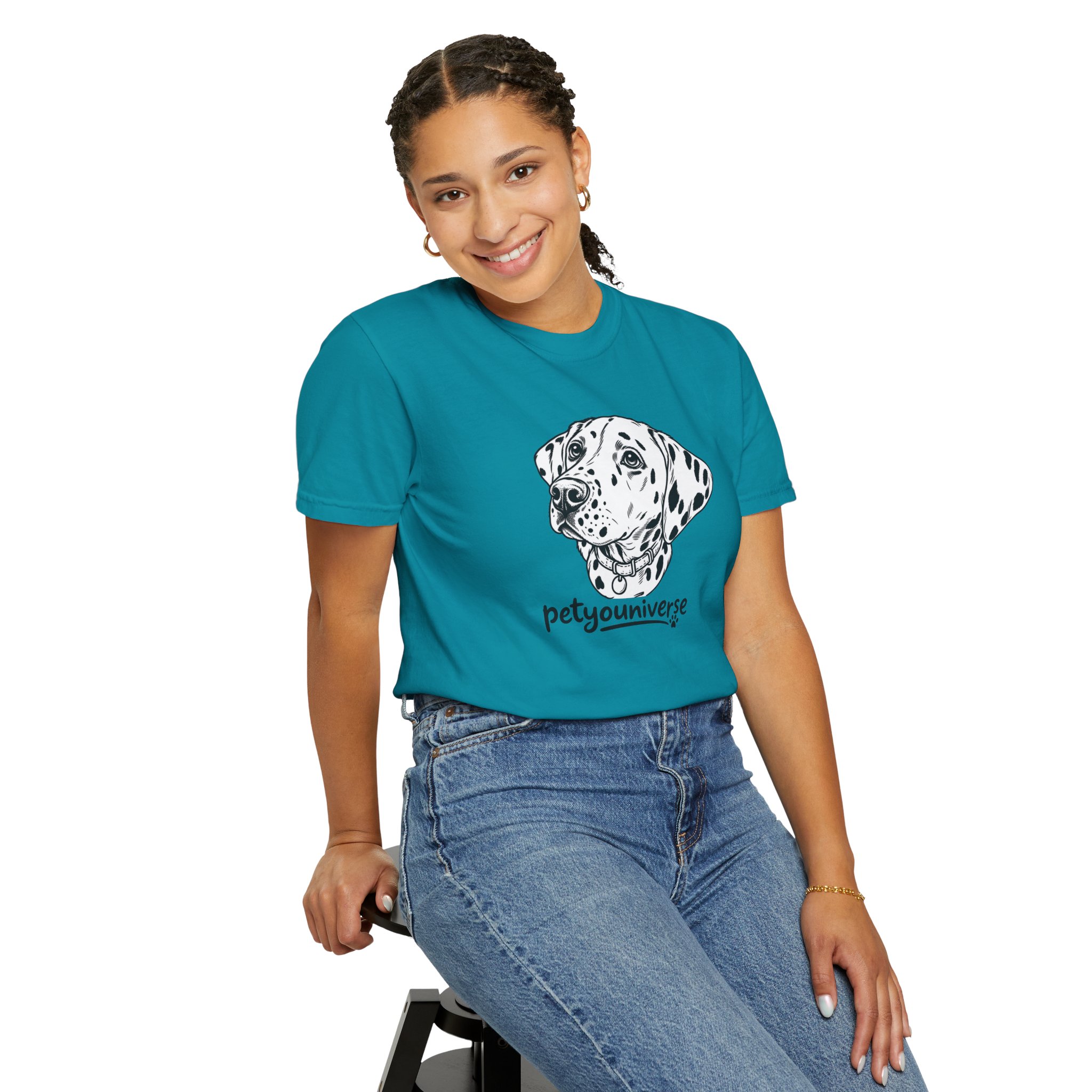 Dalmatian Portrait T-Shirt — "PetYoUniverse" Graphic Tee - Image 78