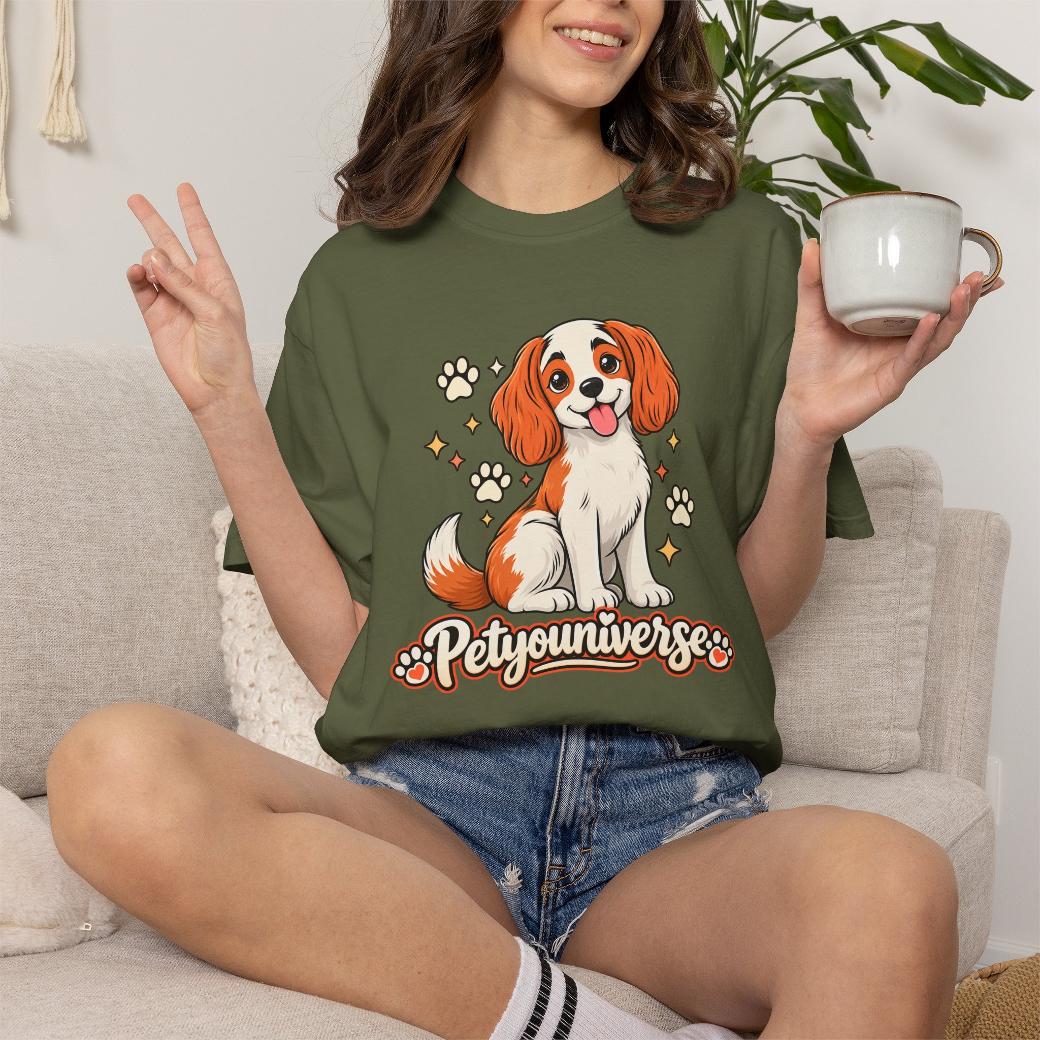 Cavalier King Charles Dog T-Shirt — "PetYoUniverse" Cute Puppy Graphic Tee - Image 57