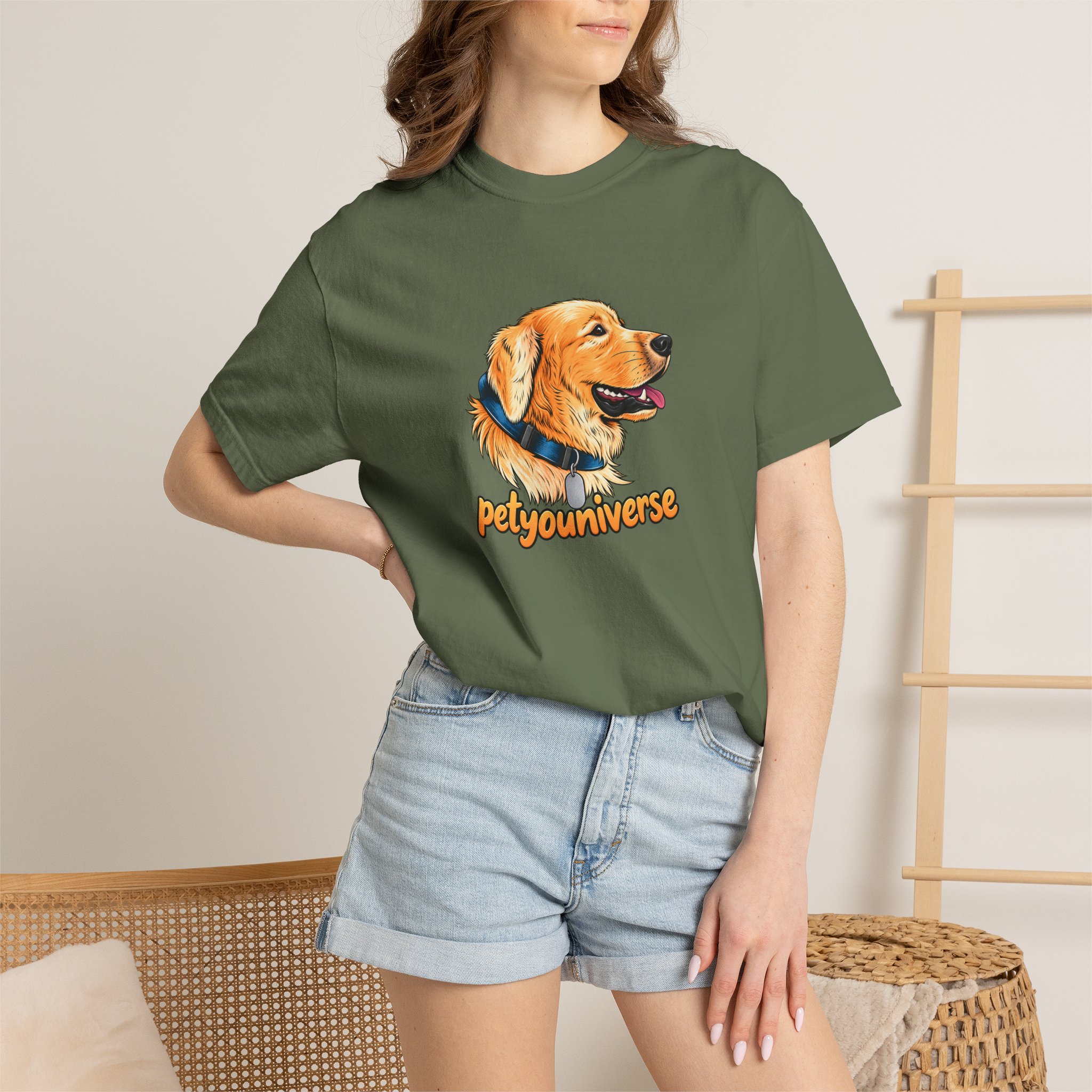 Golden Retriever Portrait T-Shirt – PetYoUniverse Graphic Tee - Image 38