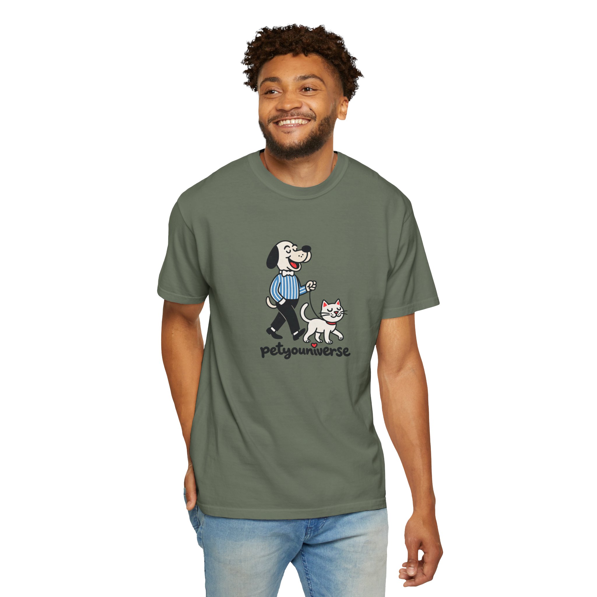 PetYouniverse Walking Dog & Cat Tee — Cute Retro Pet Graphic T-Shirt - Image 70