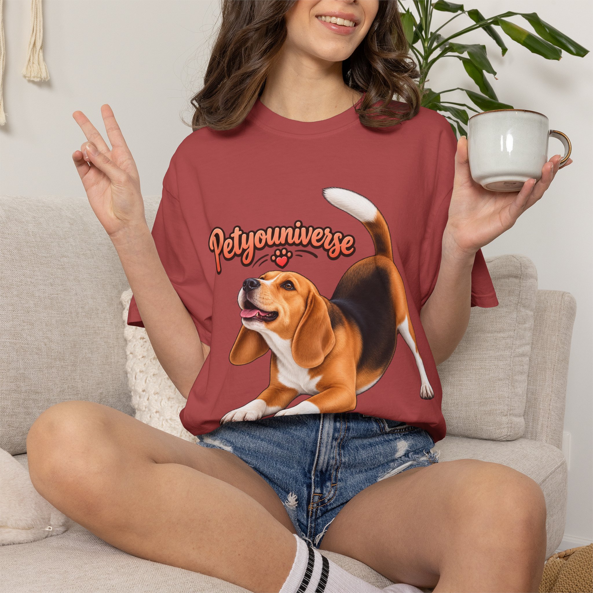 Beagle Playtime T-Shirt — "PetYoUniverse" Graphic Tee for Dog Lovers - Image 111