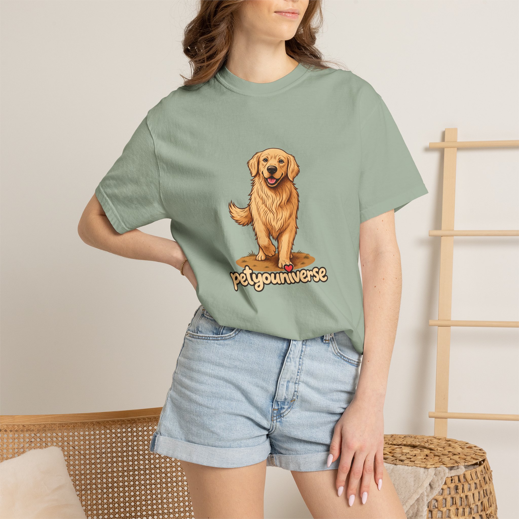Golden Retriever Graphic T-Shirt — "PetYoUniverse" Cute Dog Tee - Image 65