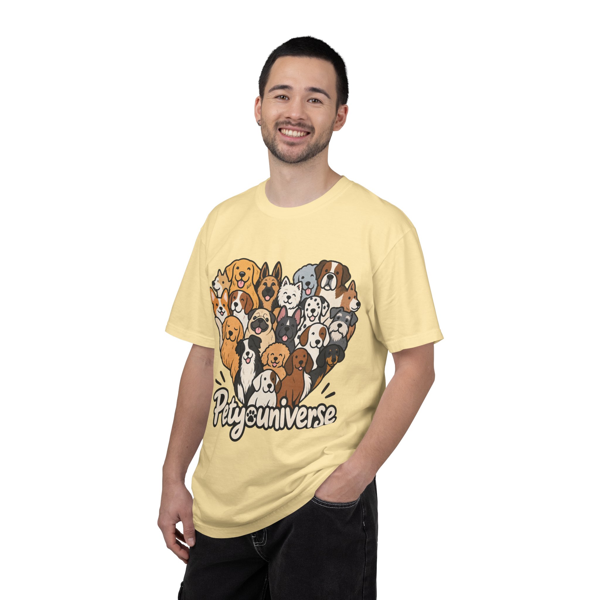 Dog Lover Cartoon T-Shirt — "Pety Universe" Graphic Tee - Image 34