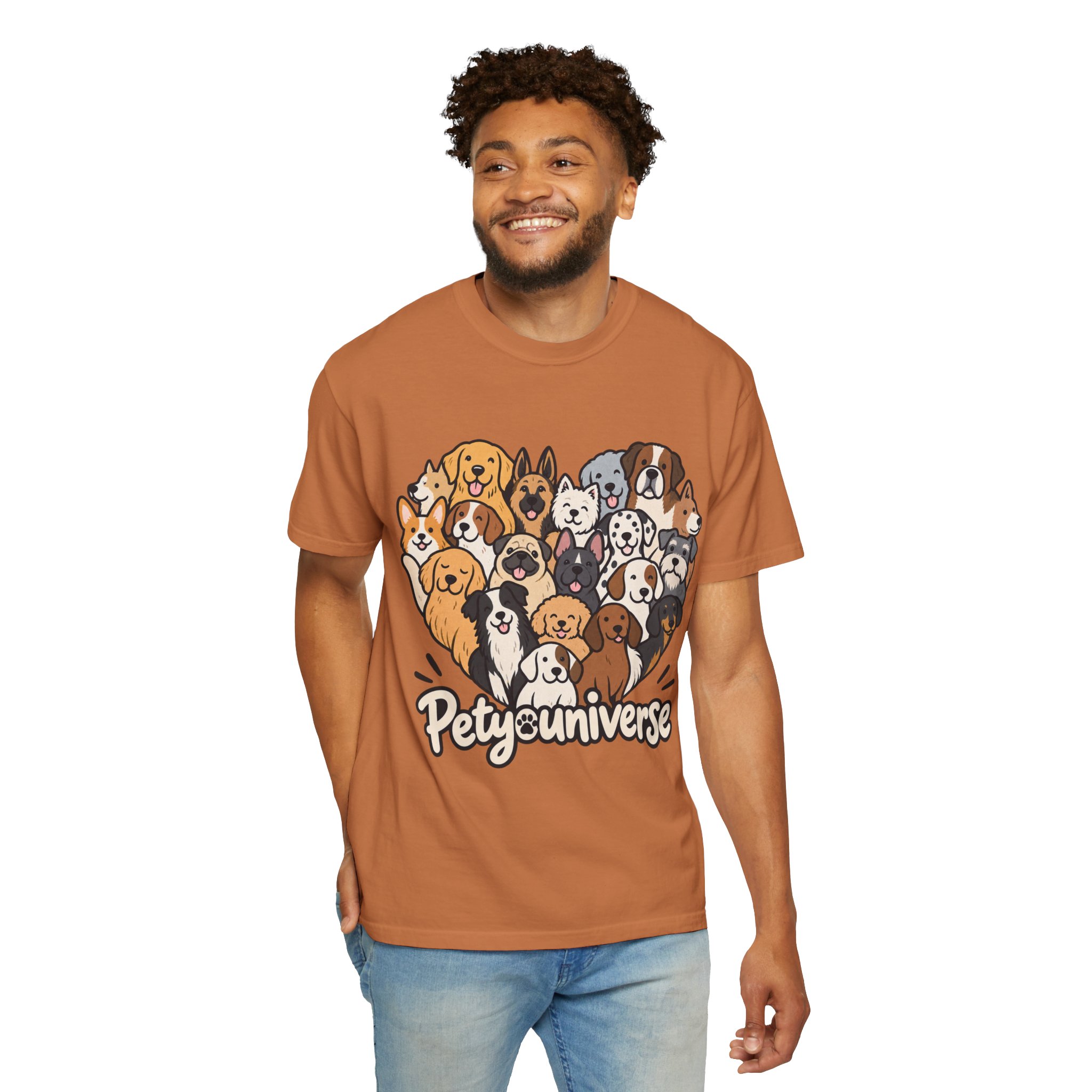 Dog Lover Cartoon T-Shirt — "Pety Universe" Graphic Tee - Image 48